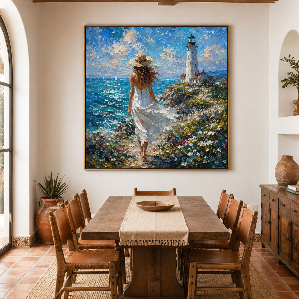 Seaside Oil Painting | Wind Along the Coast