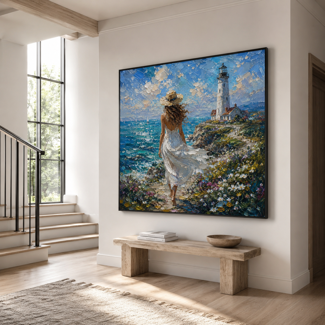 Seaside Oil Painting | Wind Along the Coast