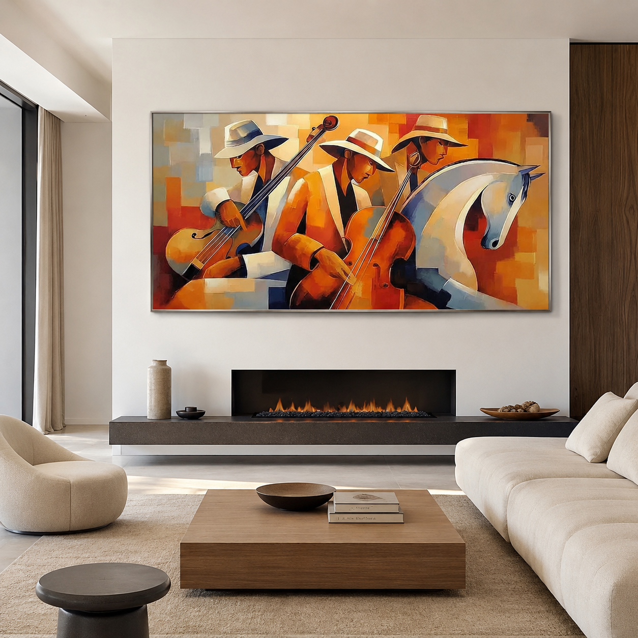 Equestrian Strings in Amber