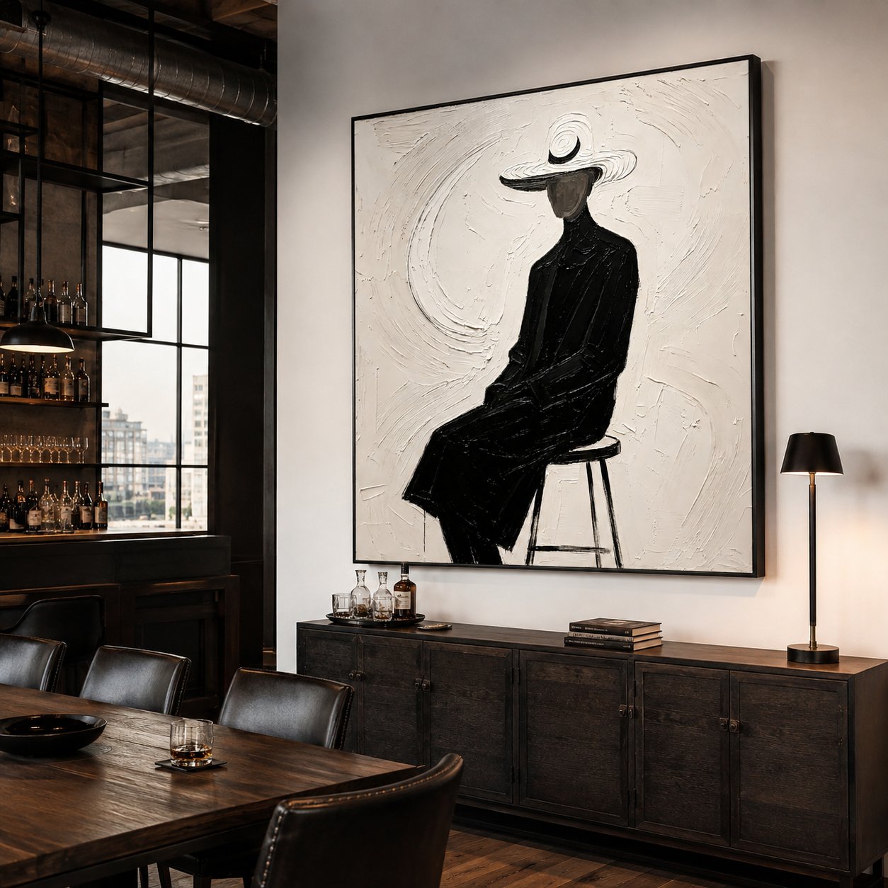 Minimalist Woman Wall Art | Stillness in Ivory