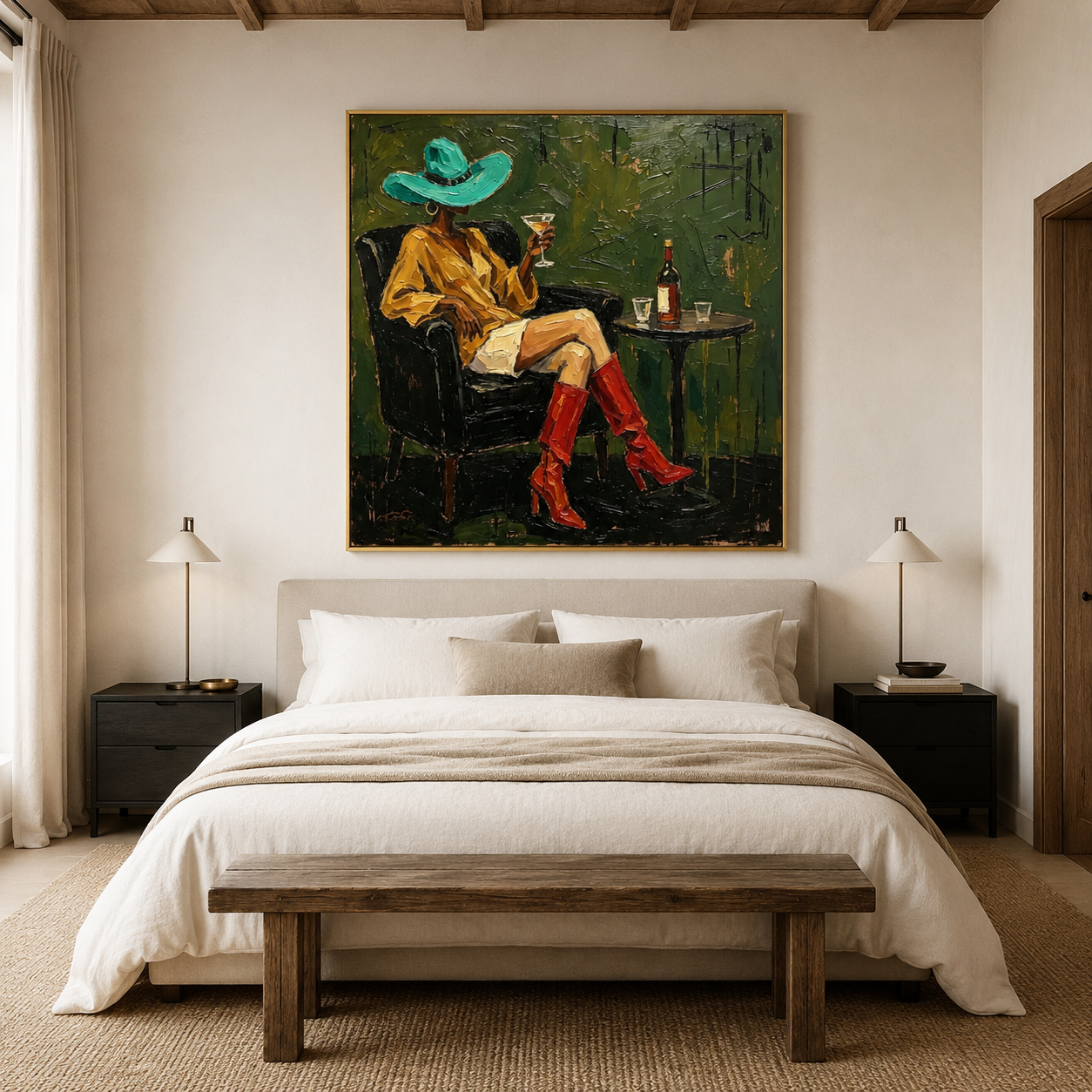 Cocktail Cowgirl Wall Art | Midnight in the Ranch House