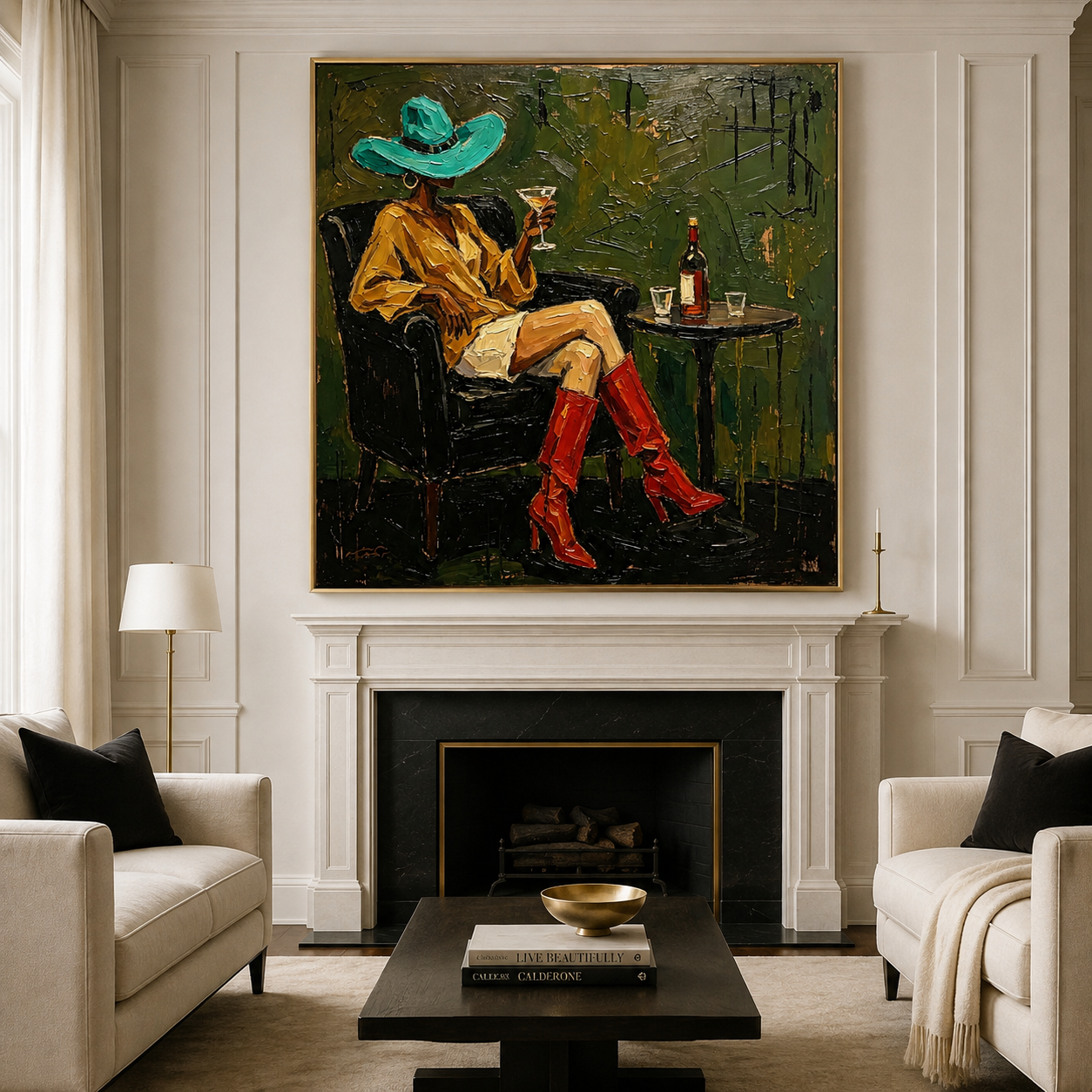 Cocktail Cowgirl Wall Art | Midnight in the Ranch House