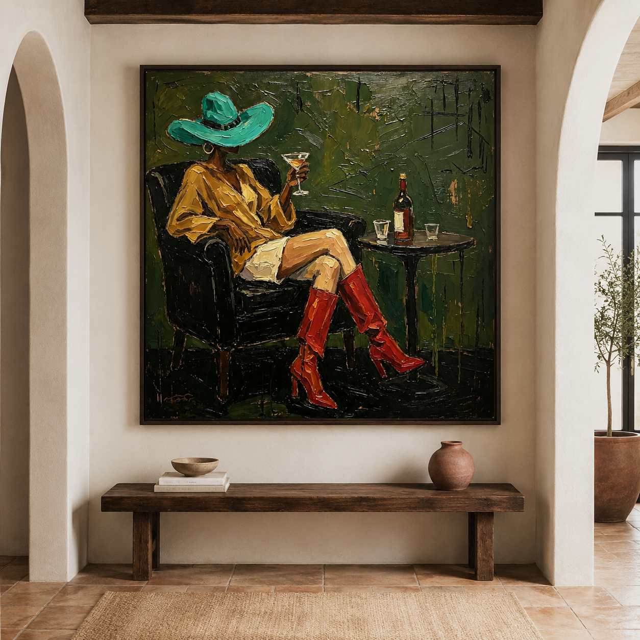 Cocktail Cowgirl Wall Art | Midnight in the Ranch House