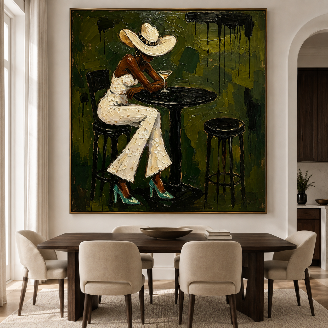 Fashion Cowgirl Oil Painting | Olive Hour Muse