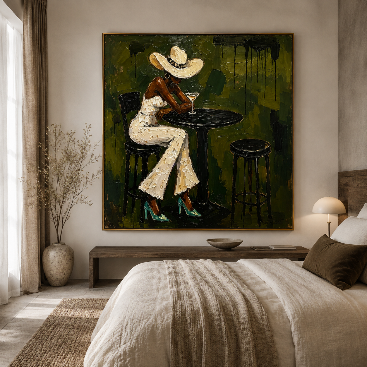 Fashion Cowgirl Oil Painting | Olive Hour Muse