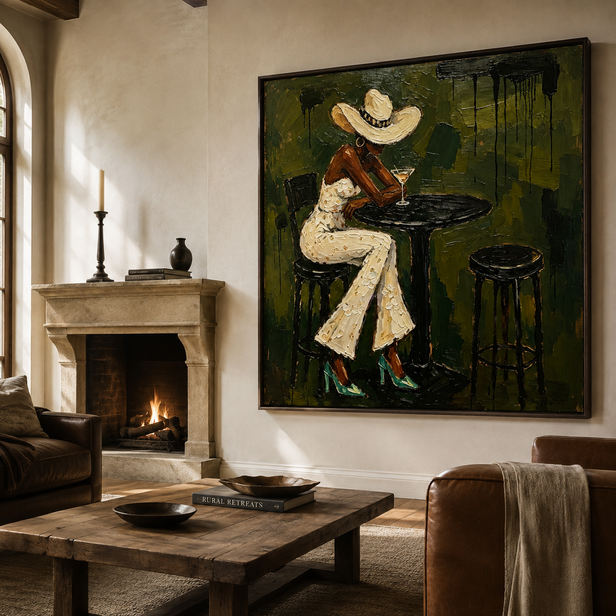 Fashion Cowgirl Oil Painting | Olive Hour Muse