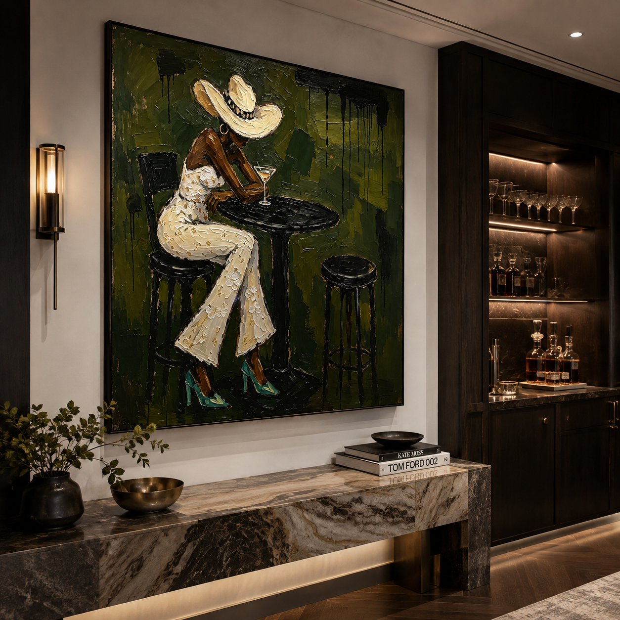 Fashion Cowgirl Oil Painting | Olive Hour Muse