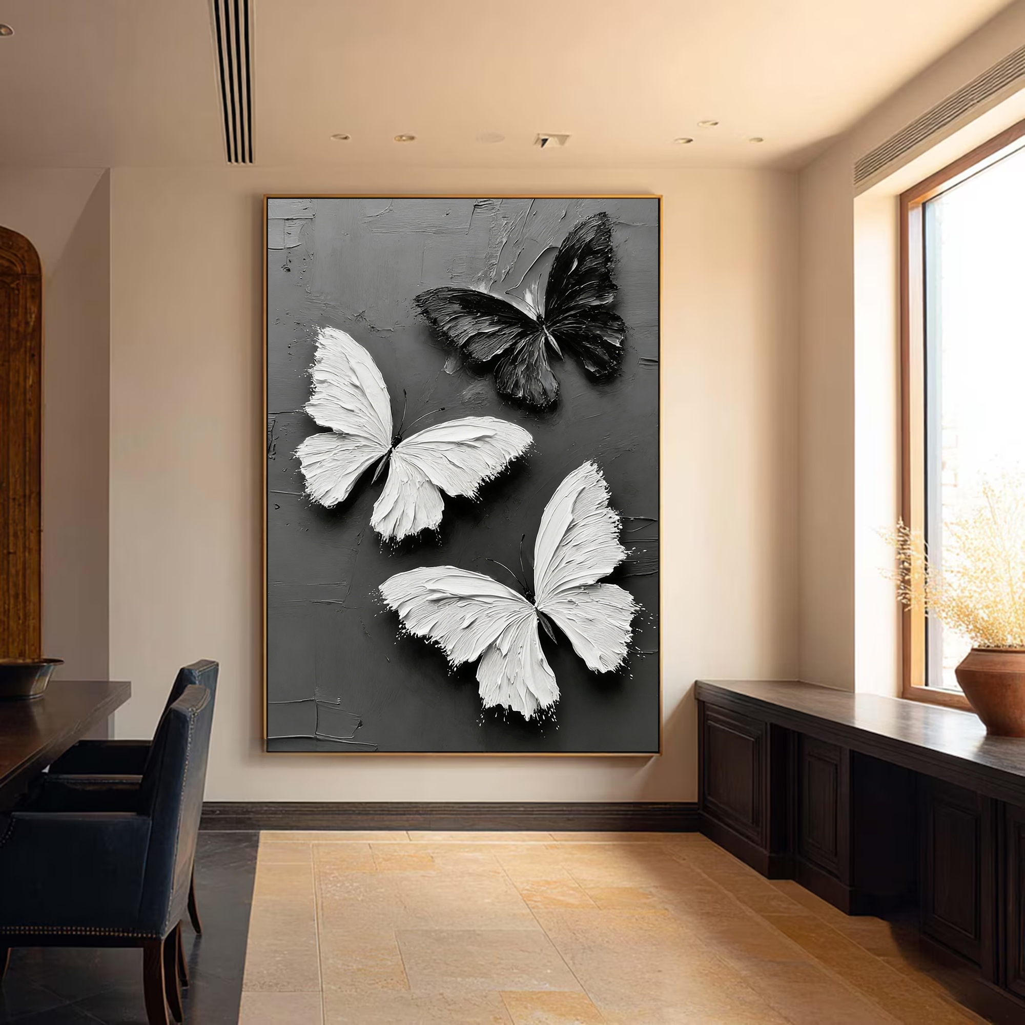 Silhouetted Winged Beauty