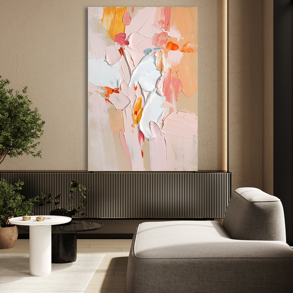 Dawn's Bloom An Abstract Canvas