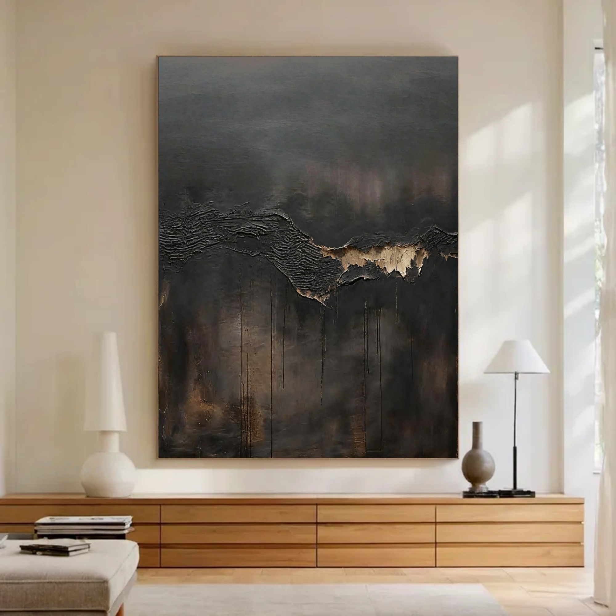 Abstract Gloom – Textured Dark Scape Art