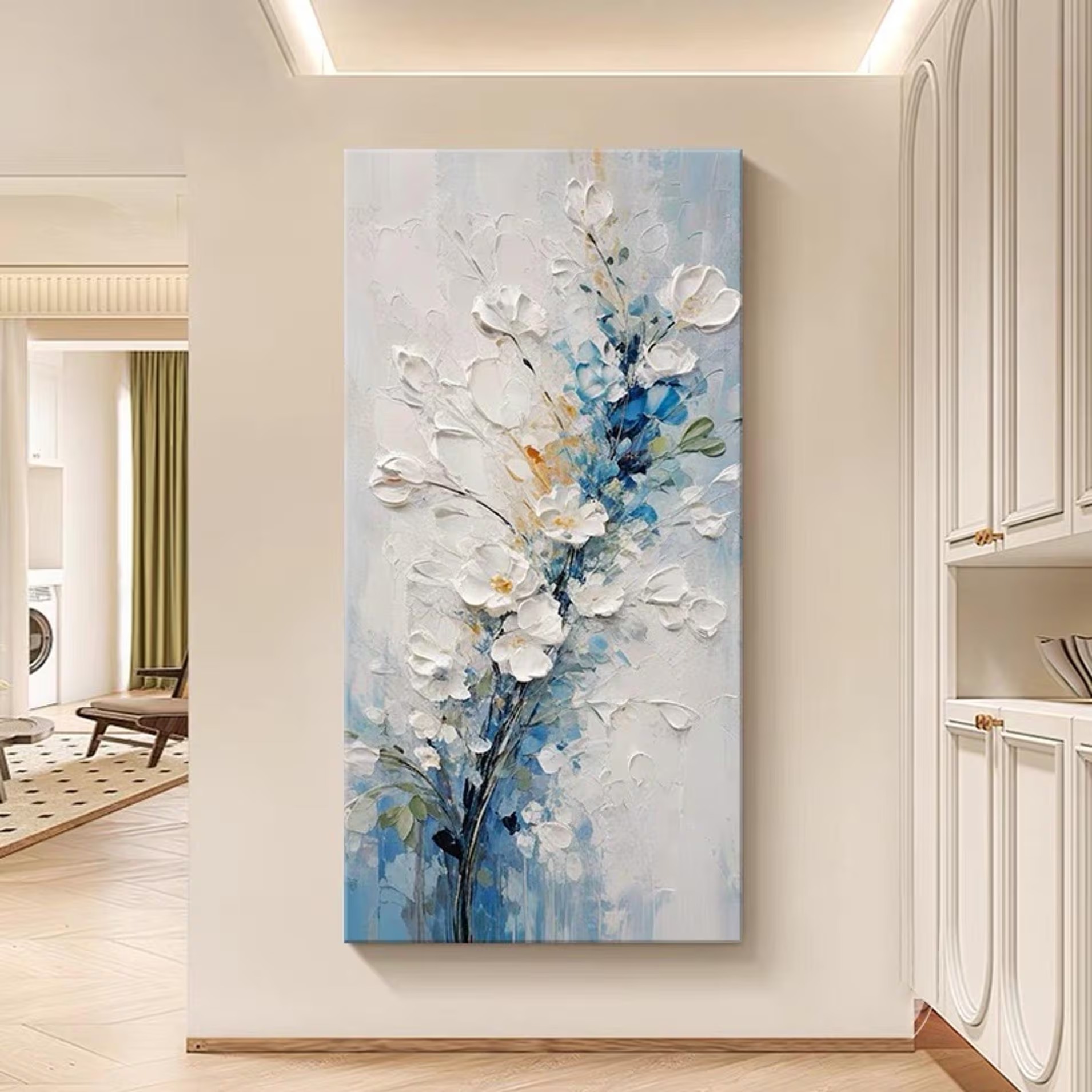 Textured Floral Serenity