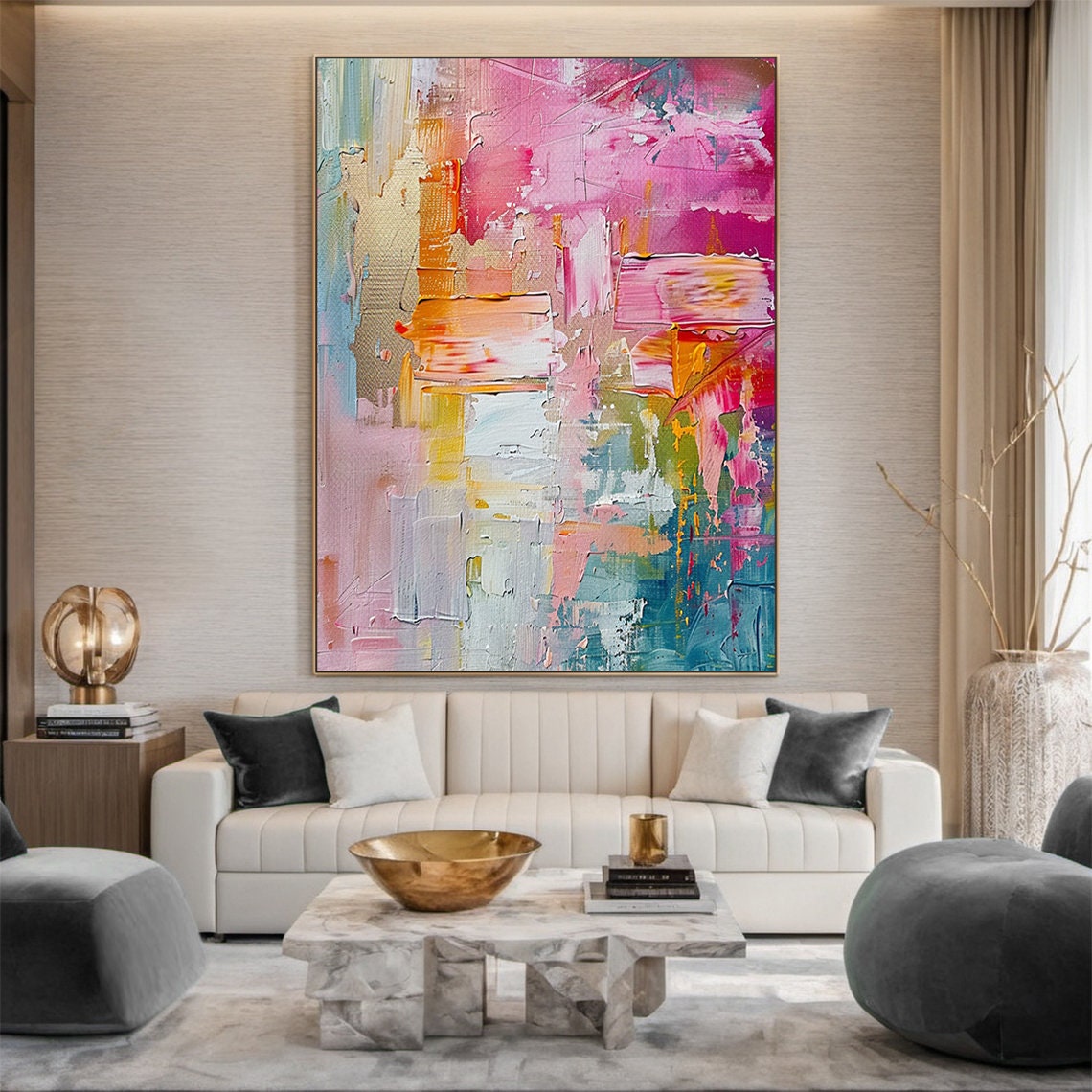 Large pink abstract 