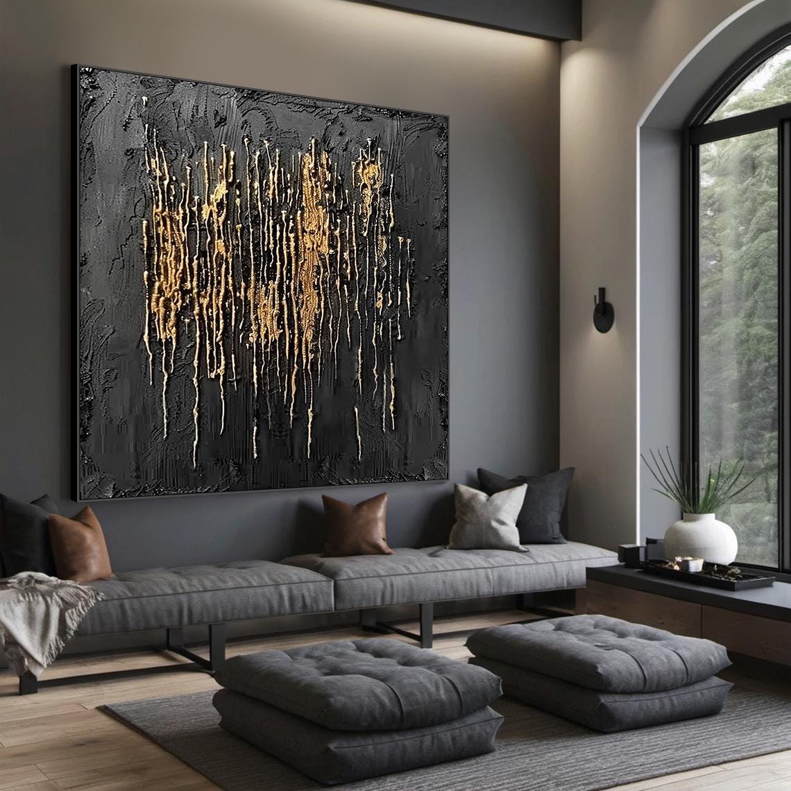 Golden Shadows on a Black