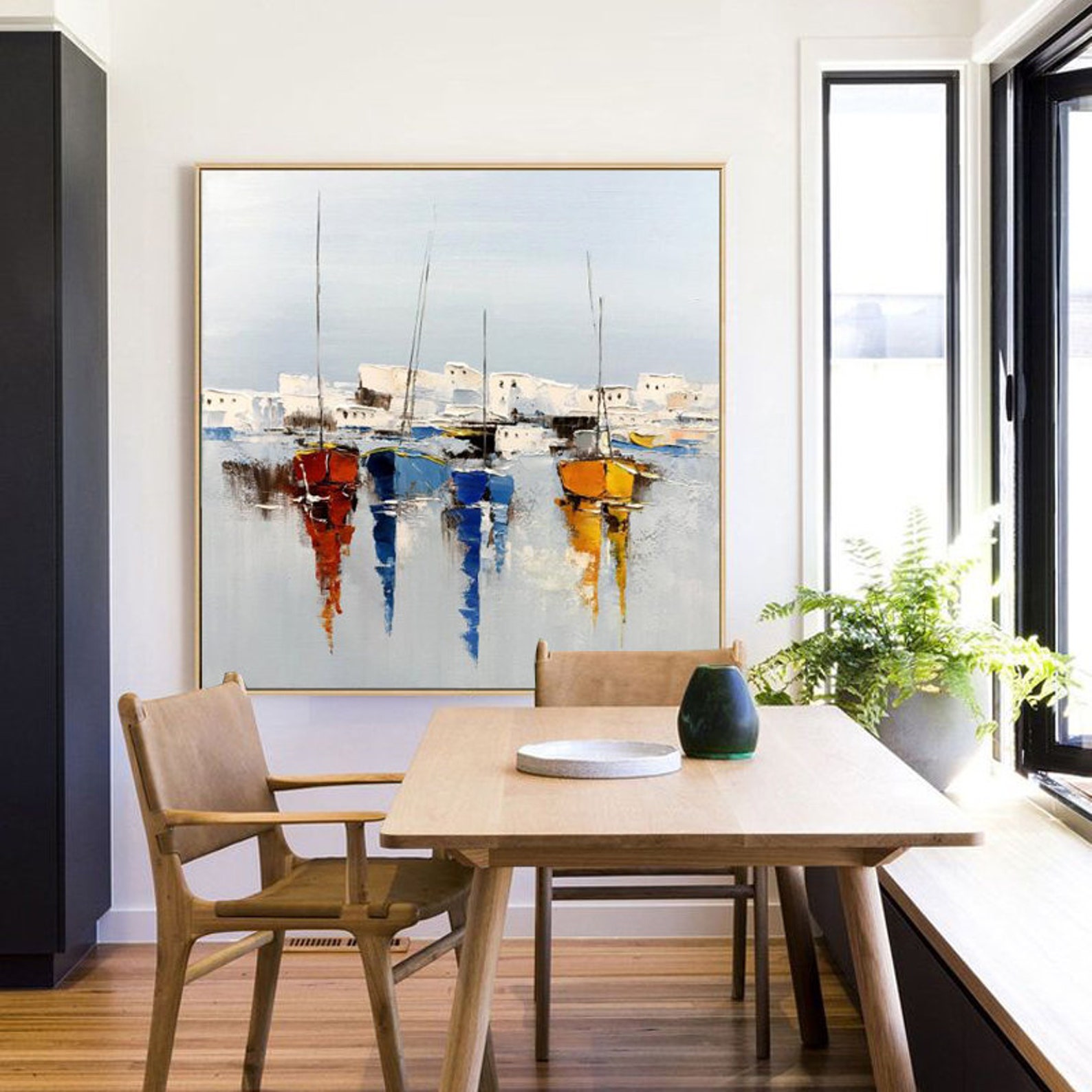 Sailboats in Harbor