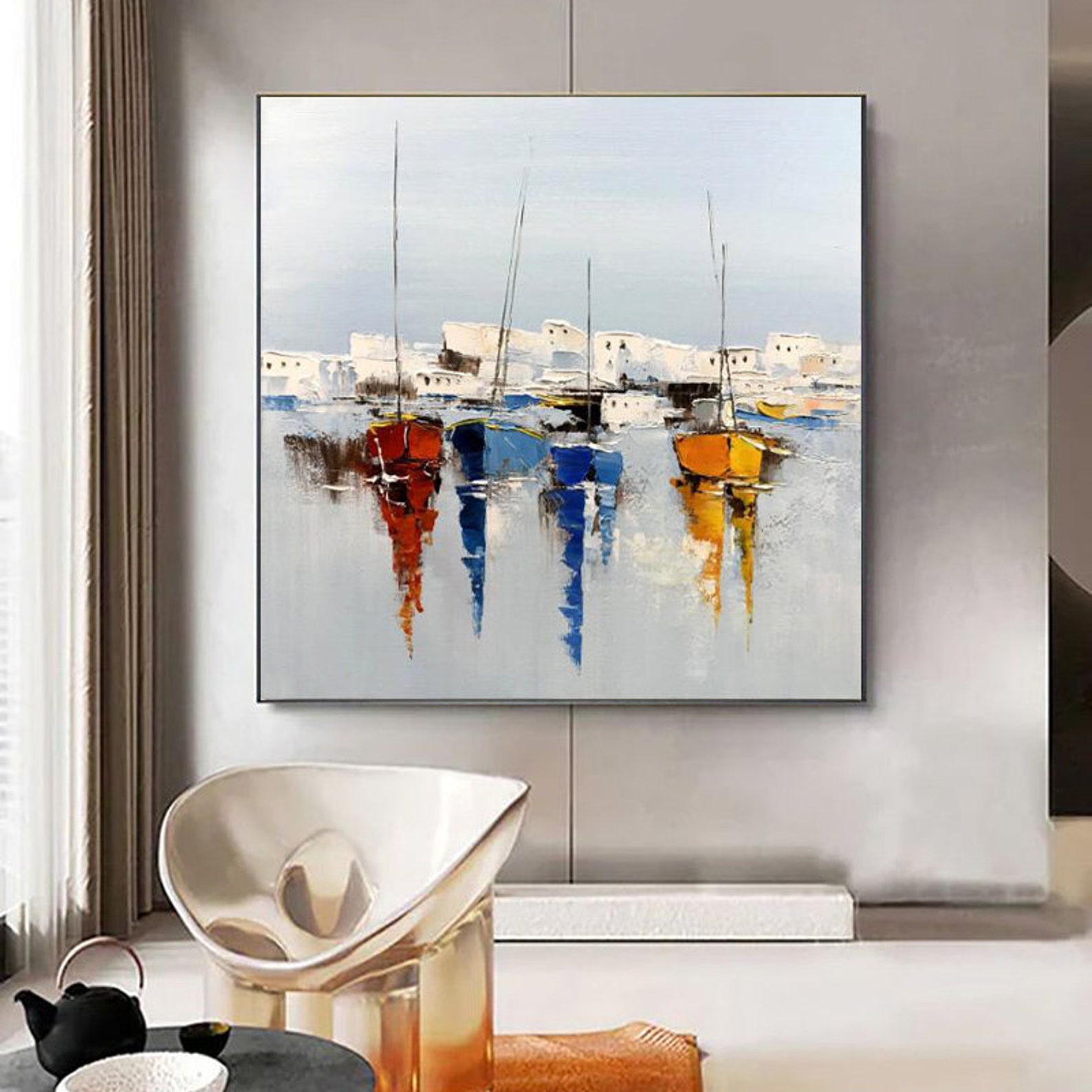 Sailboats in Harbor