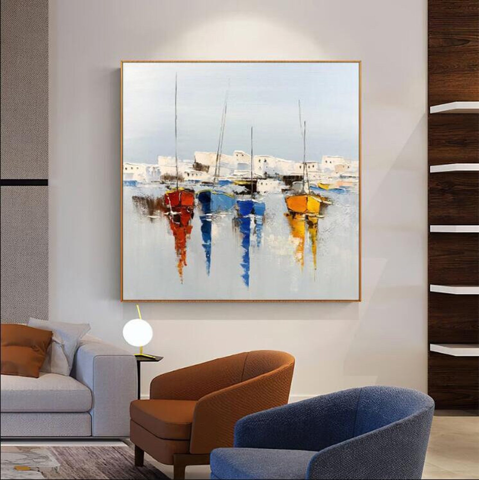 Sailboats in Harbor