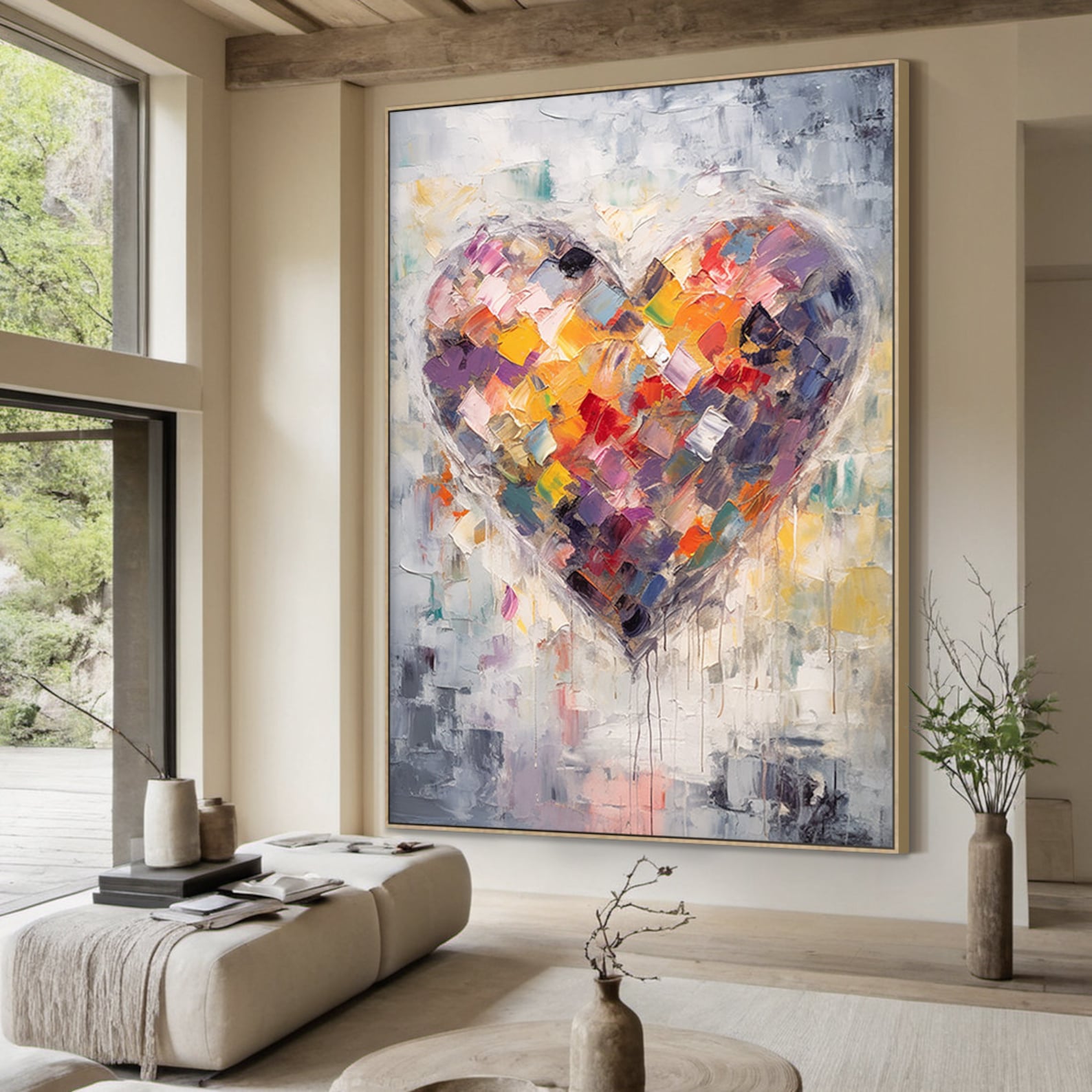 Colorful heart shaped 