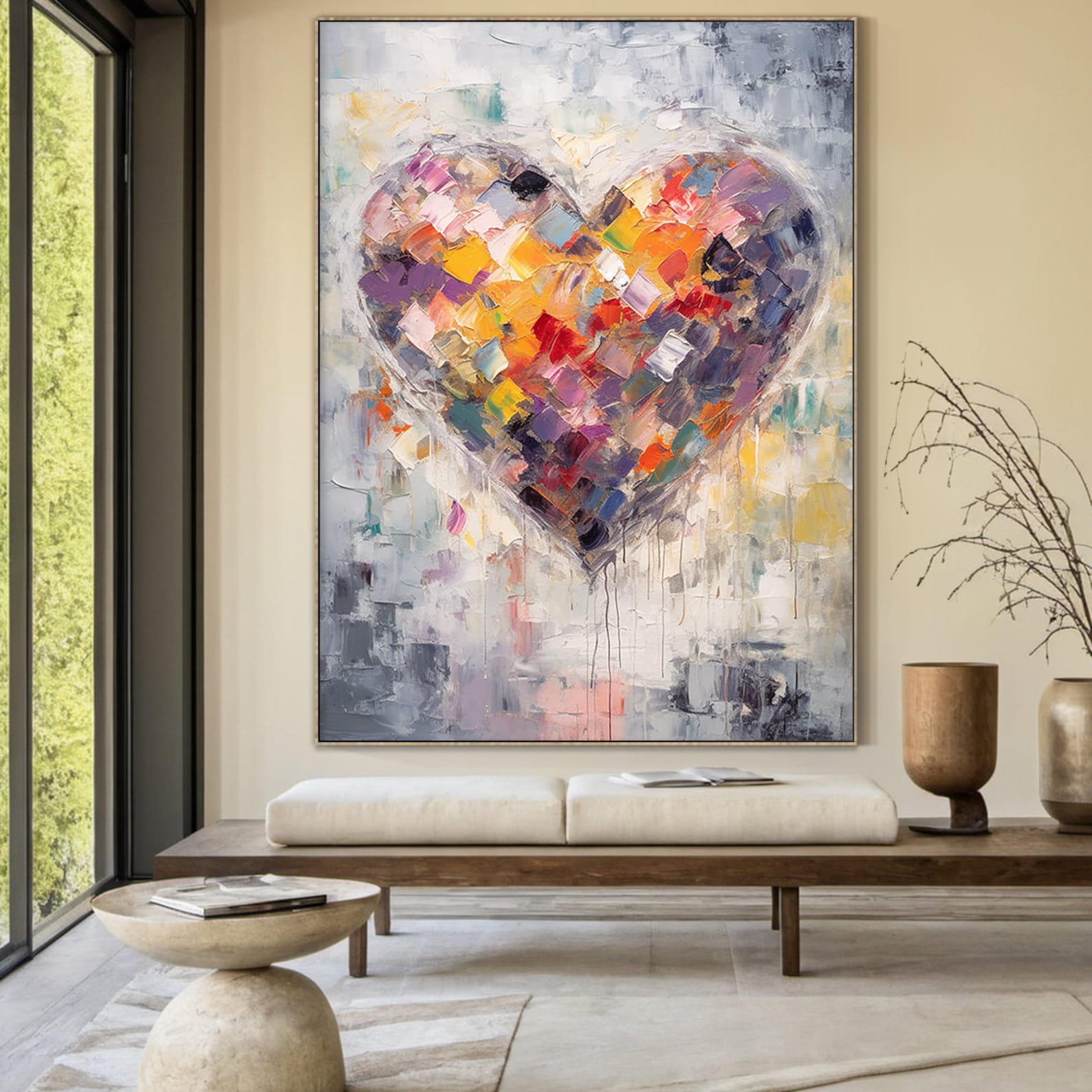 Colorful heart shaped 