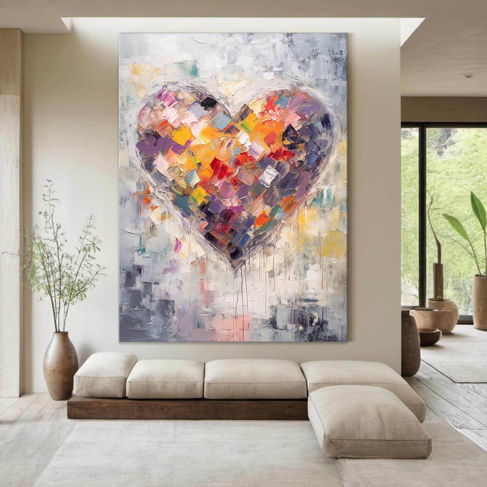 Colorful heart shaped 