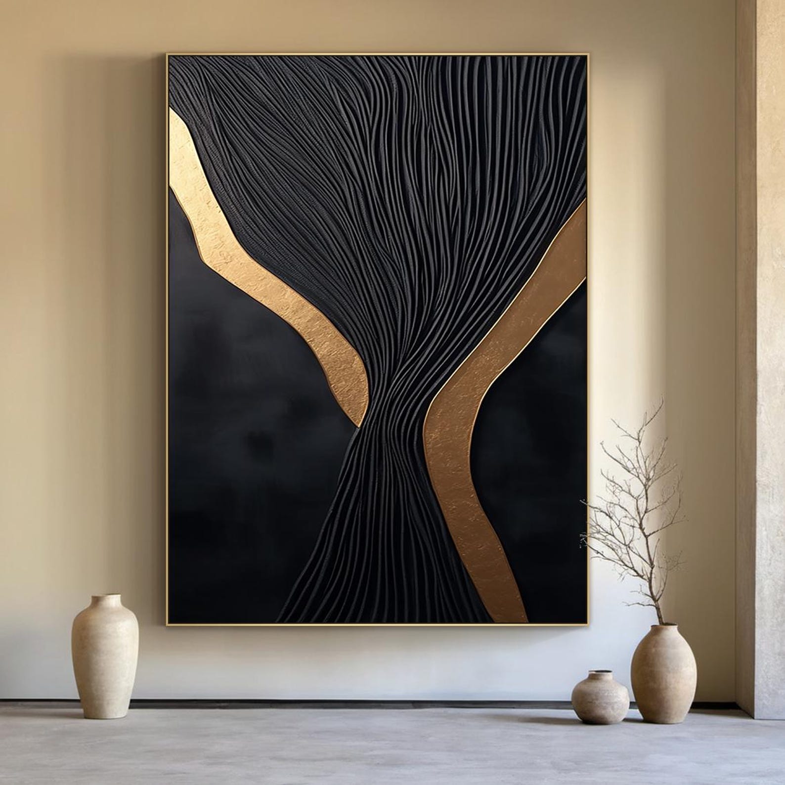 Black gold abstraction