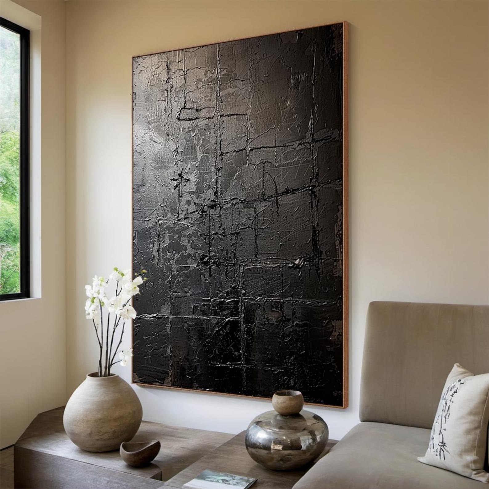 Black texture wall 