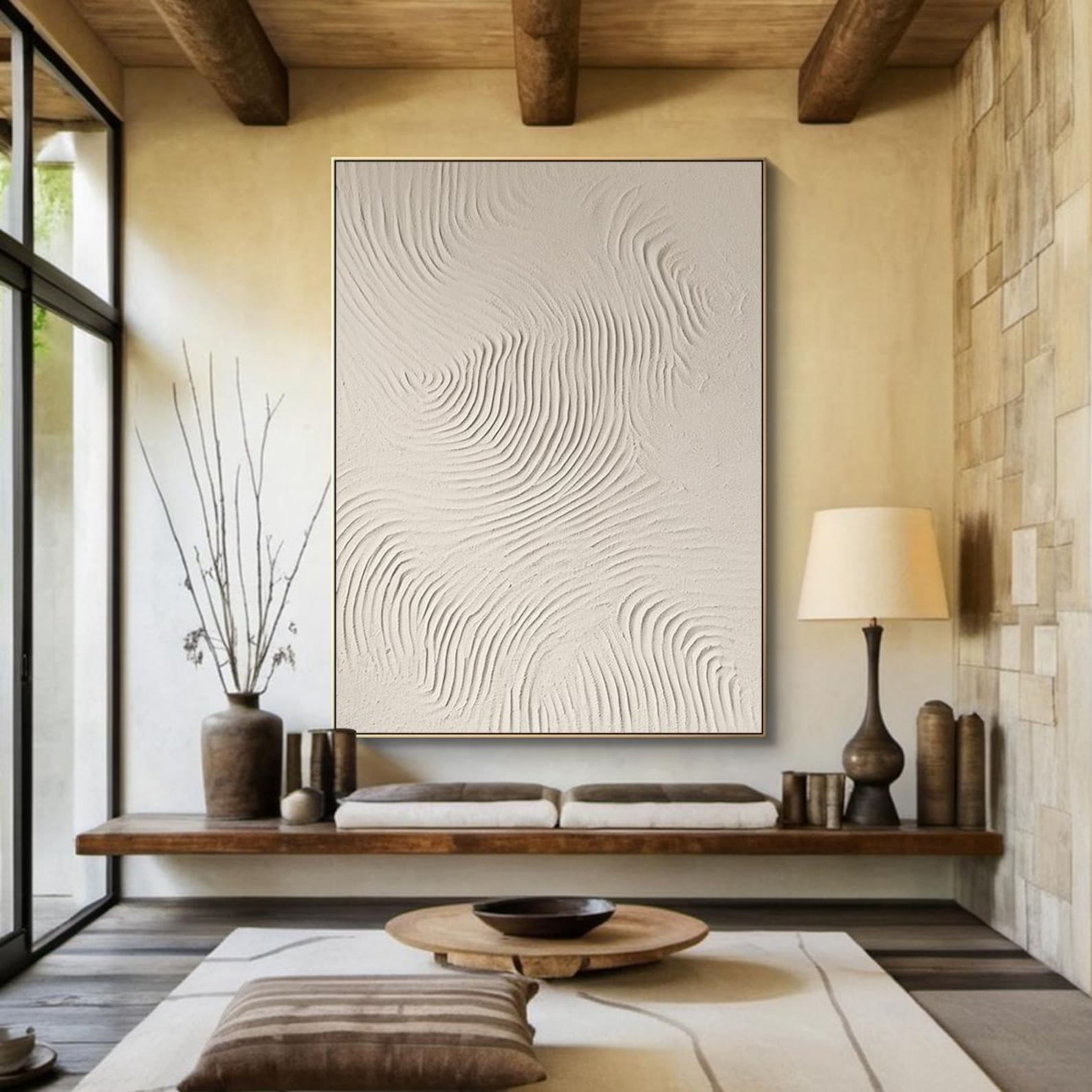 Beige 3D Texture Art