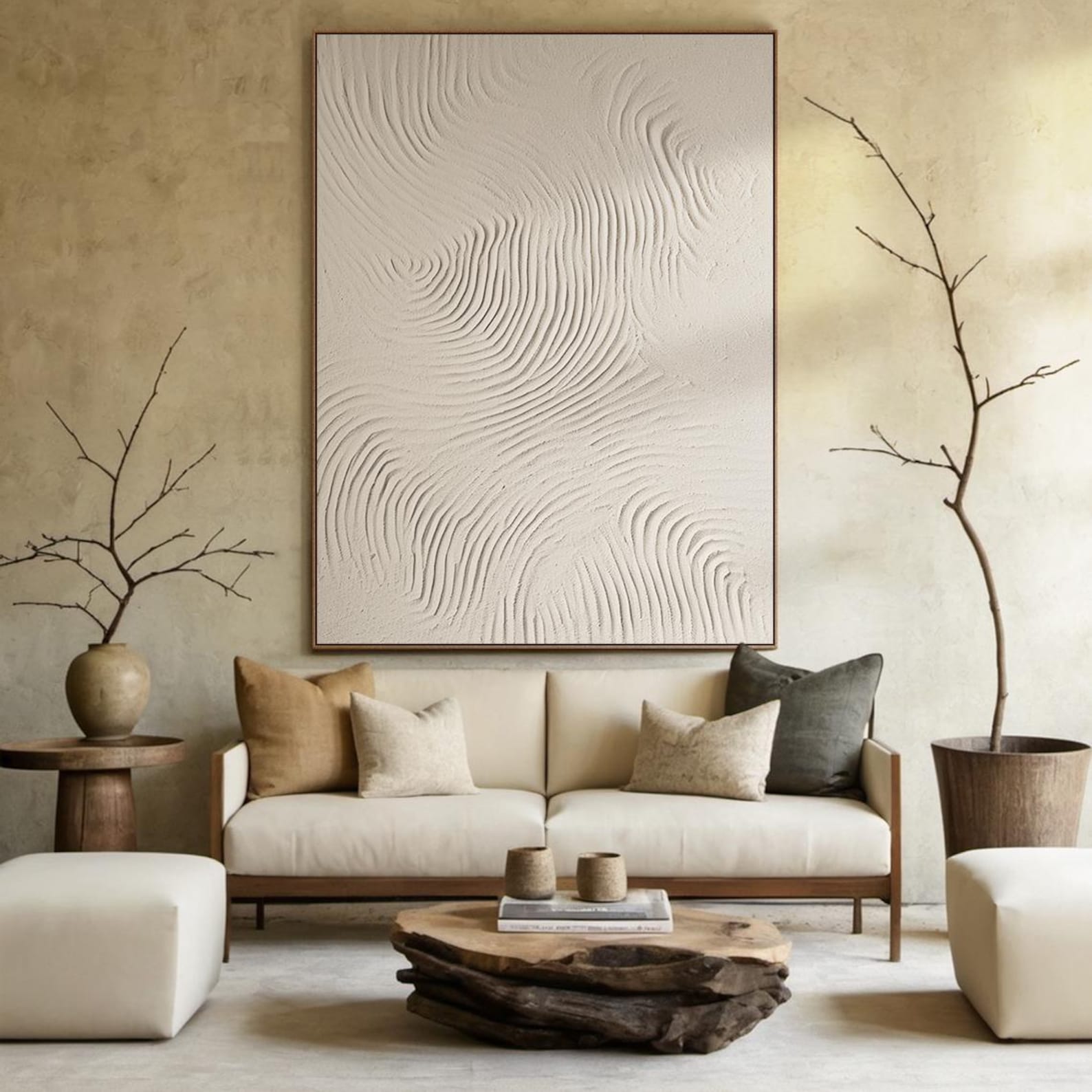 Beige 3D Texture Art