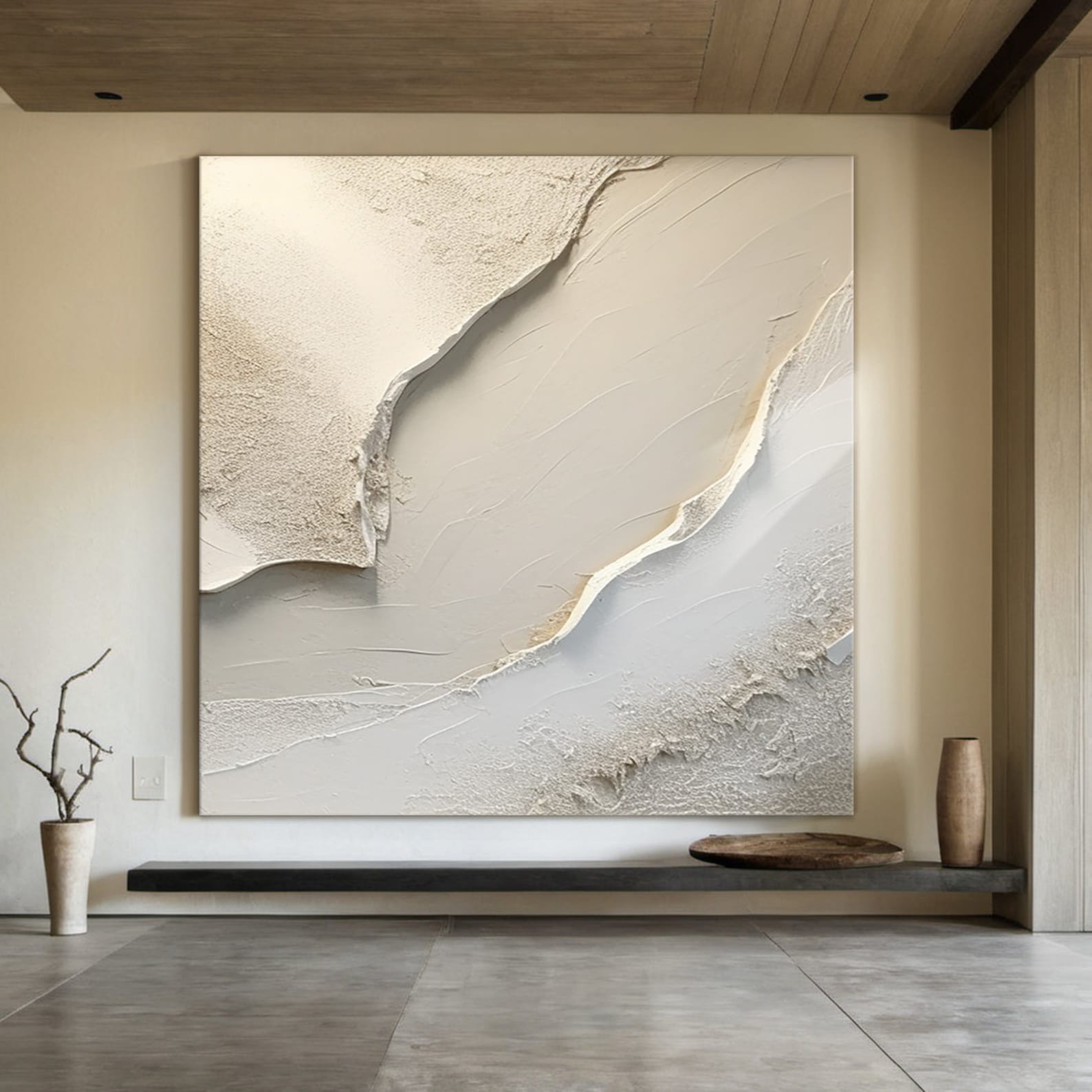 Quadrate Beige Abstract