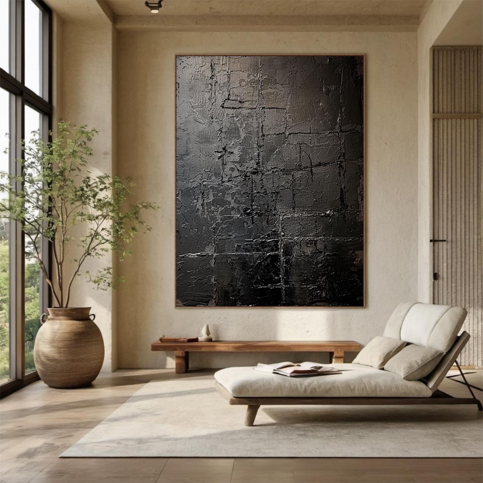 Black texture wall 