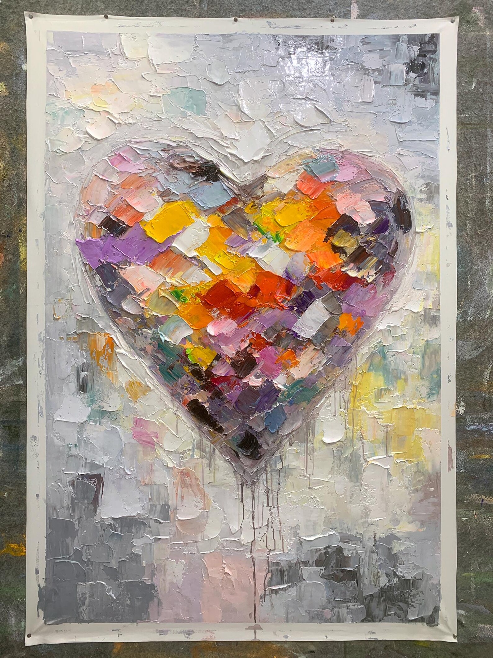 Colorful heart shaped 