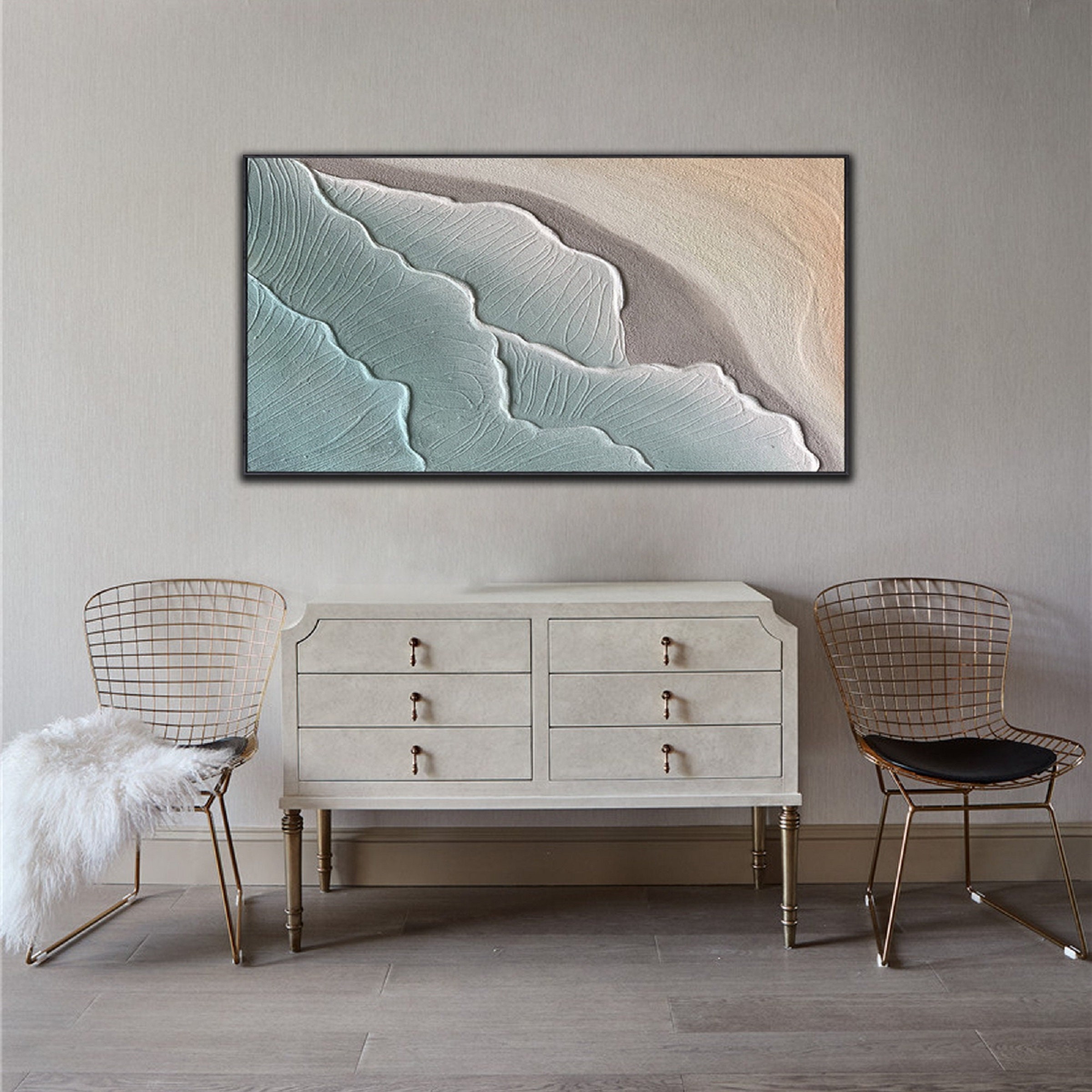 Sea beach canvas oil painting