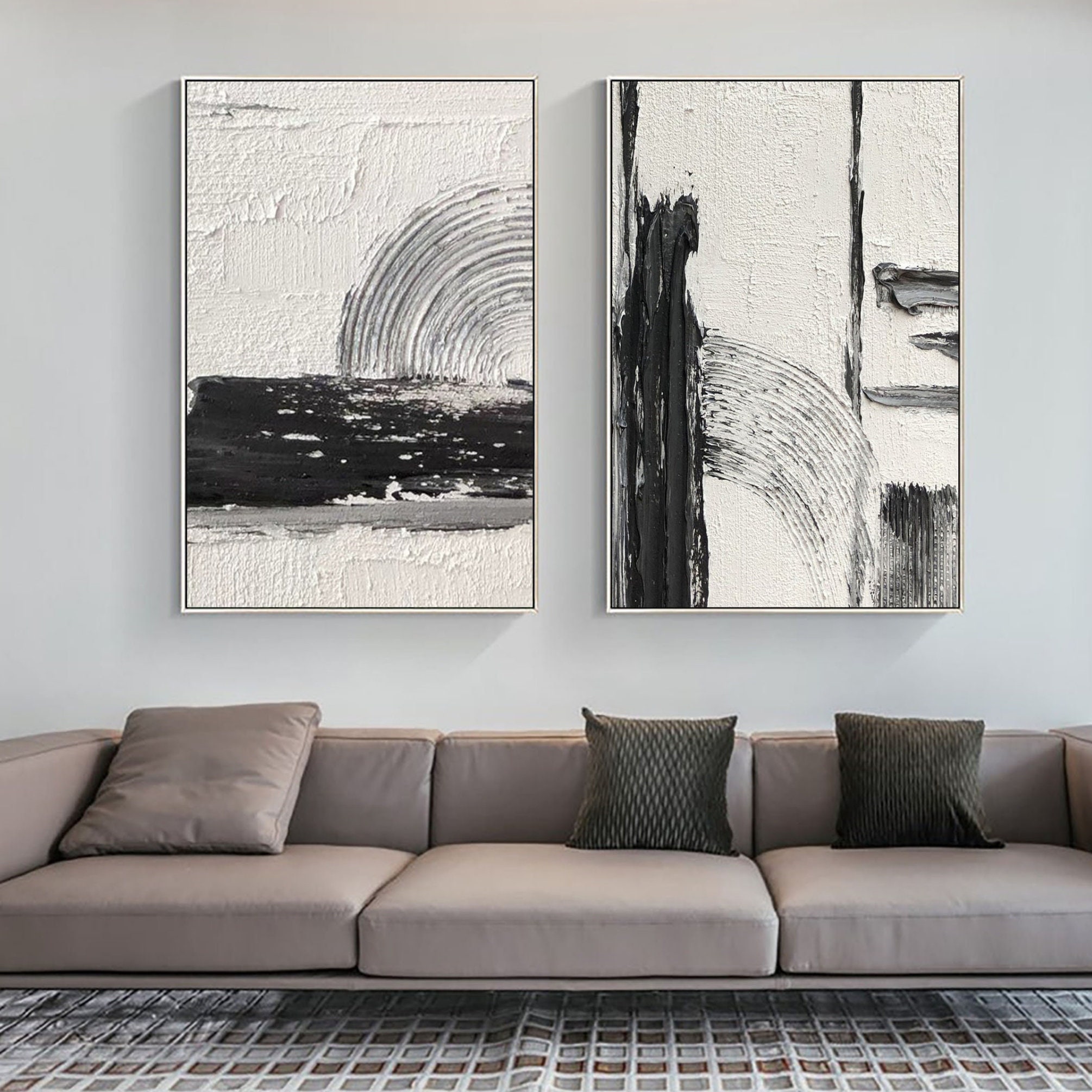 Set Of 2 Abstract Painting #GW001