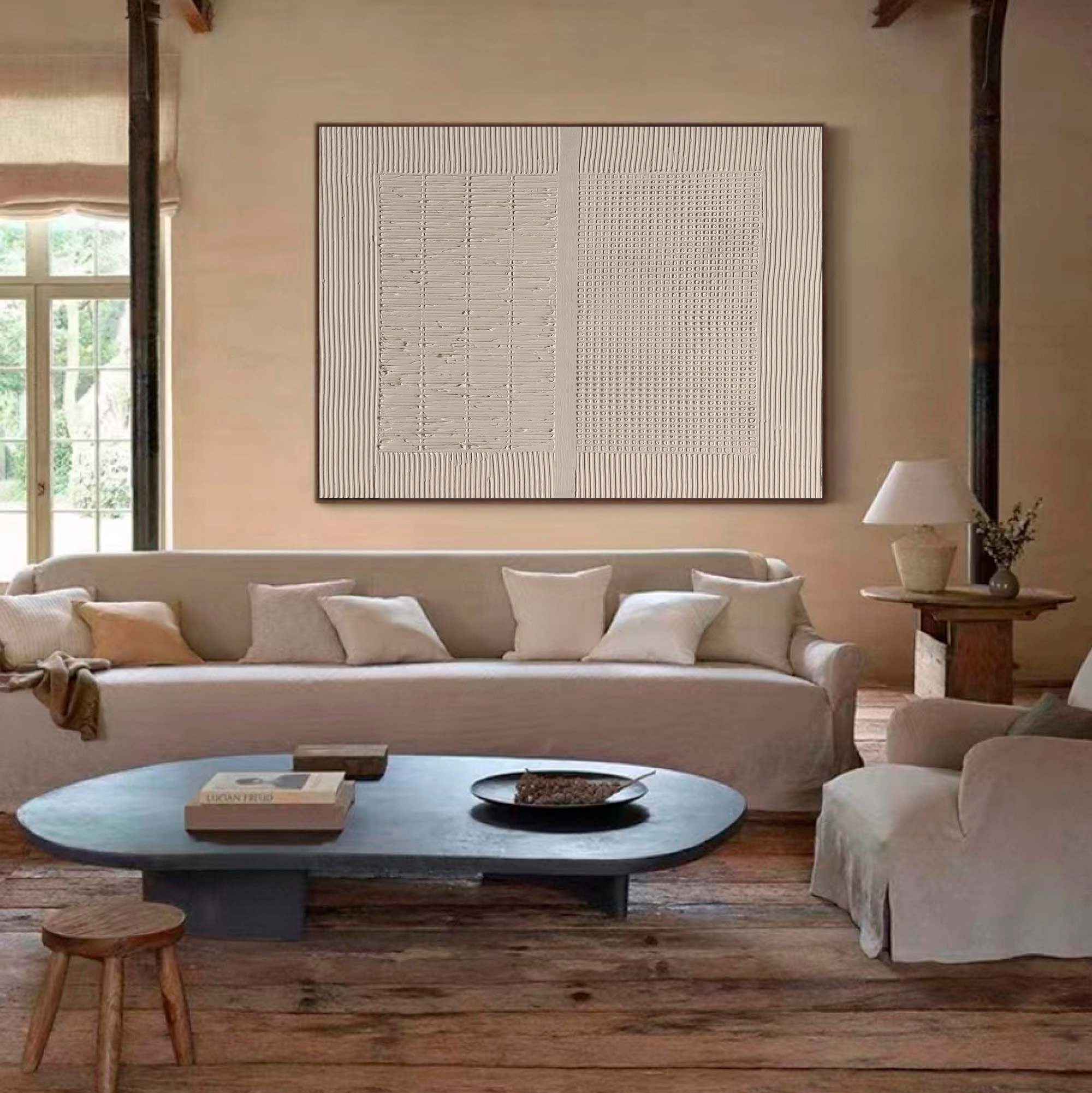 Pure Beige Minimalist Art