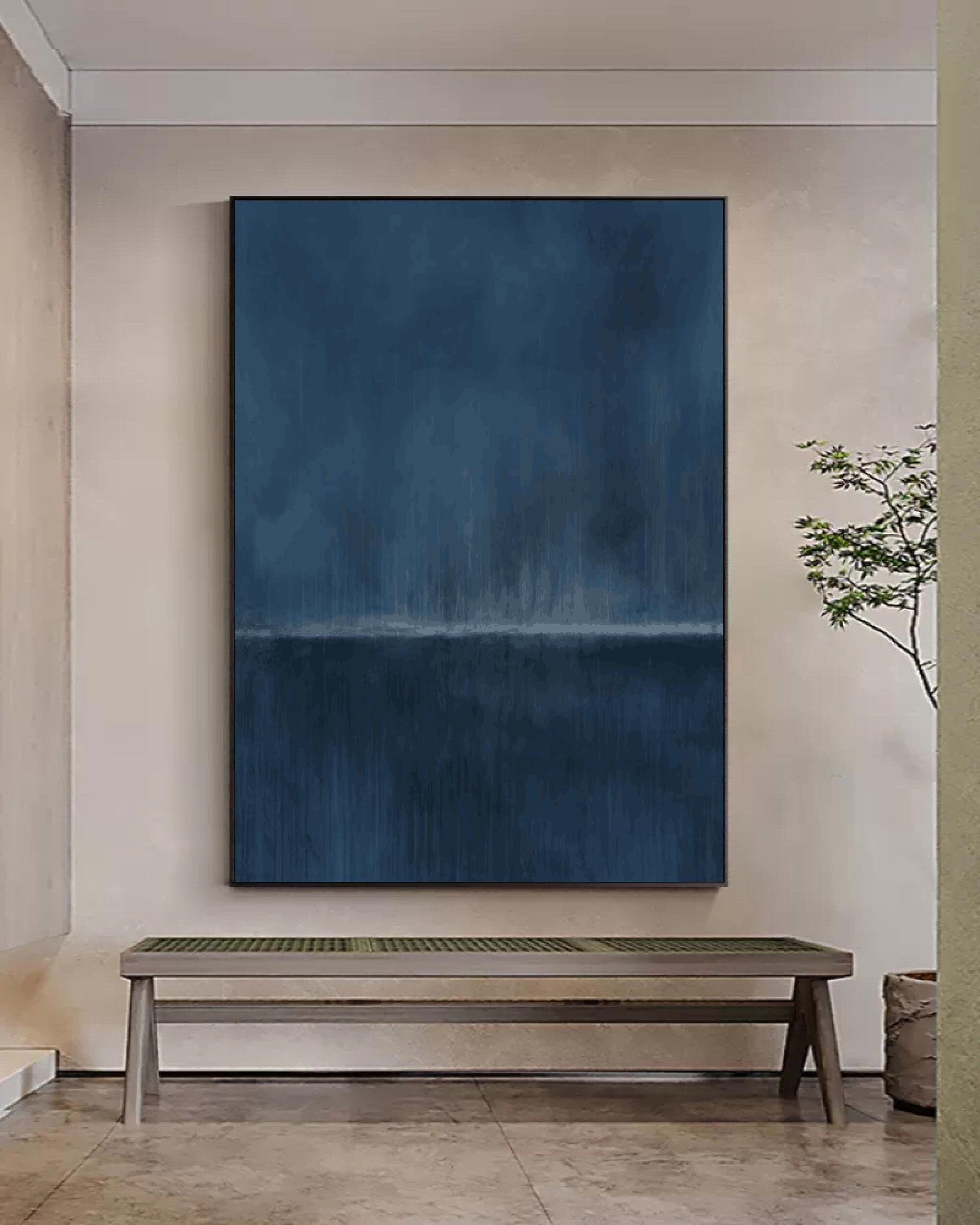 Pure Blue Minimalist Art