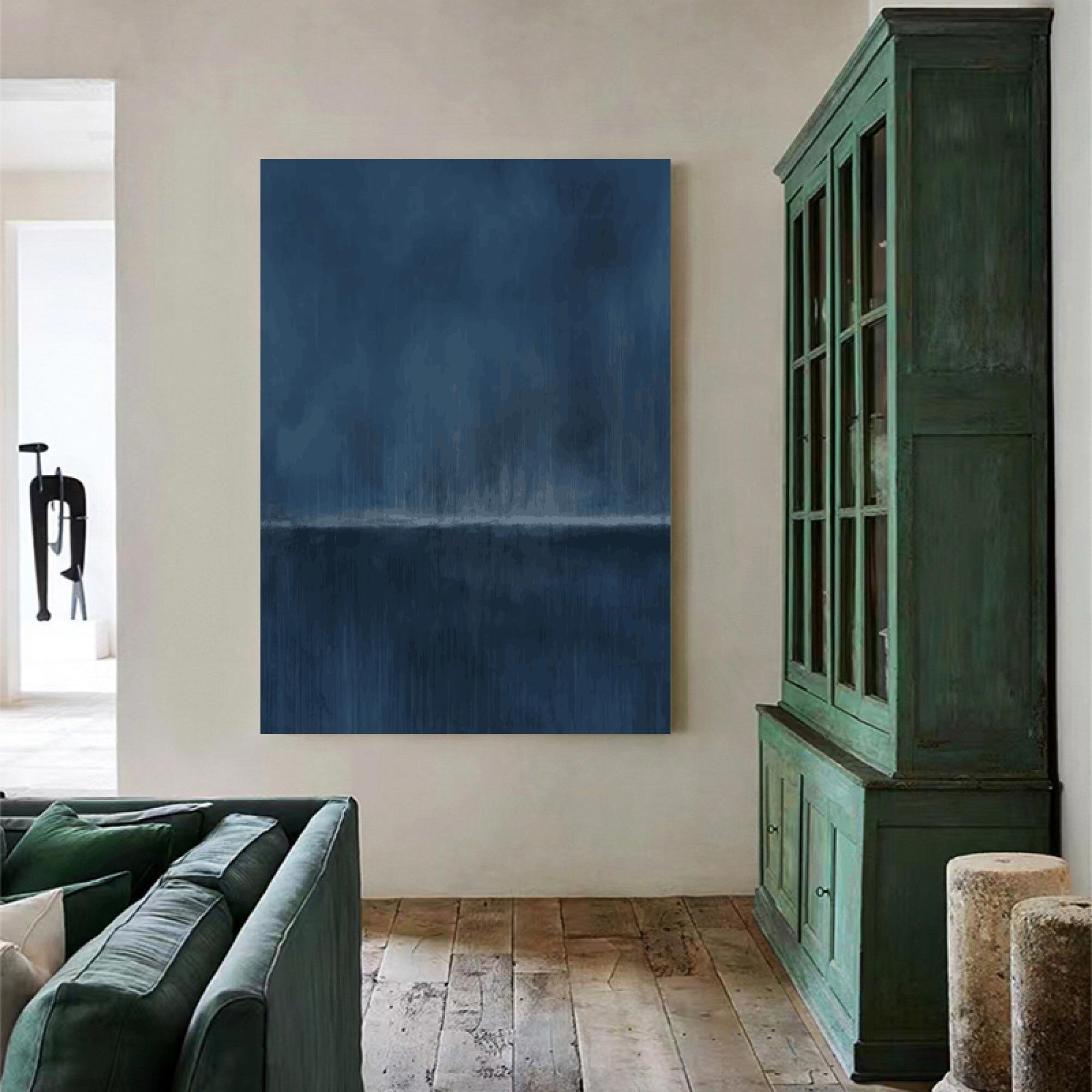 Pure Blue Minimalist Art