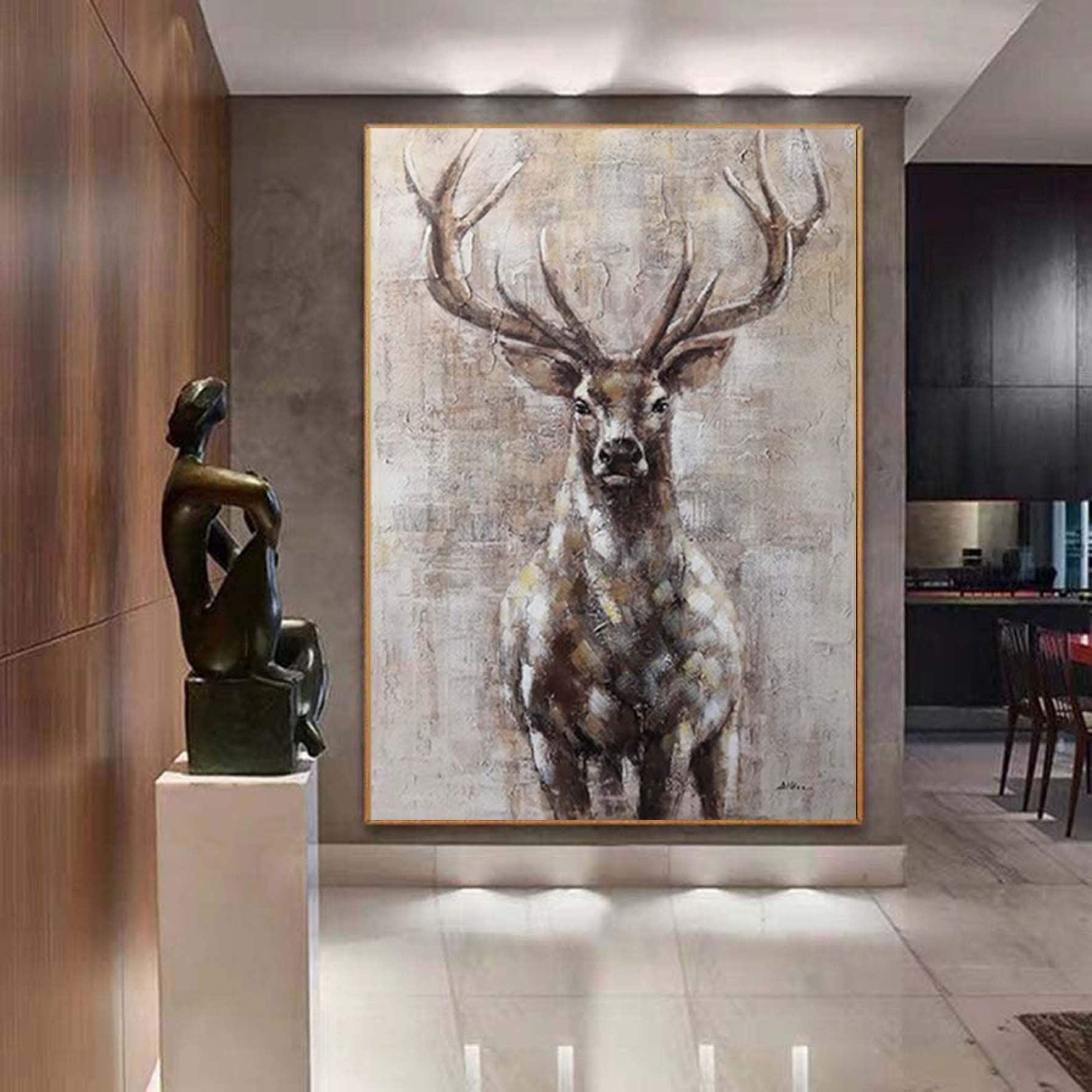Deer Abstract Painting