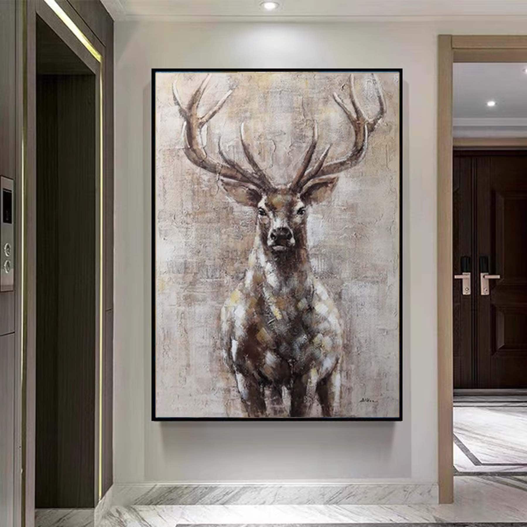 Deer Abstract Painting