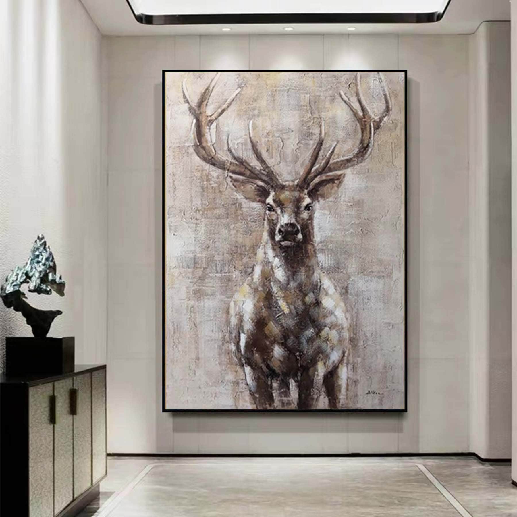 Deer Abstract Painting