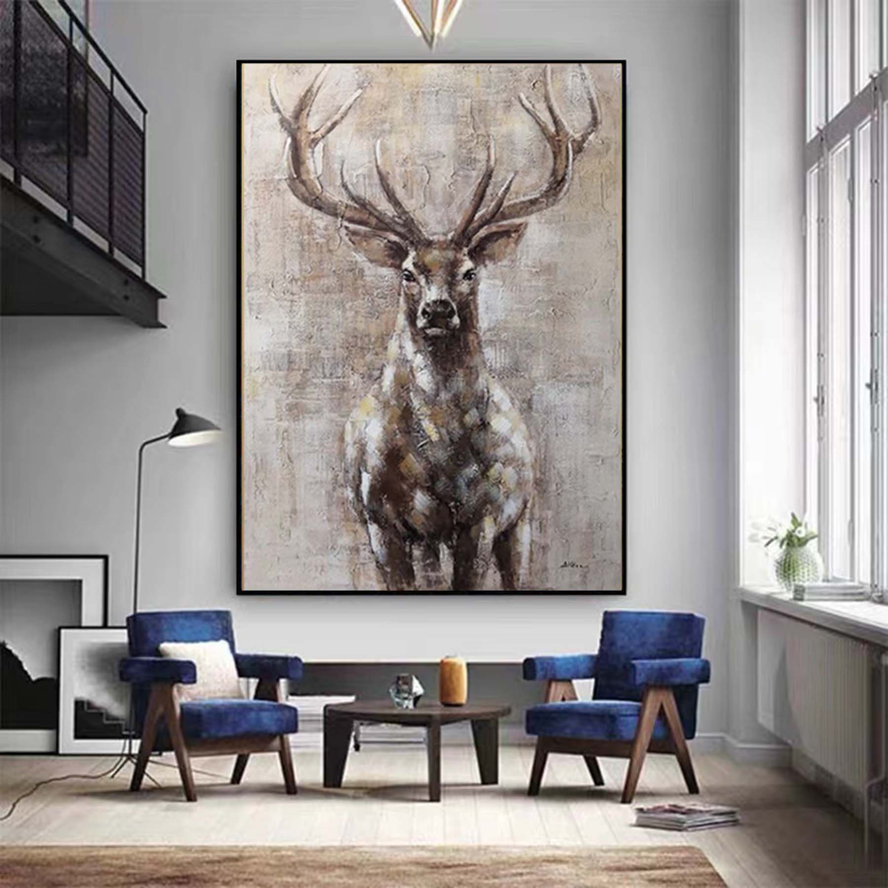 Deer Abstract Painting