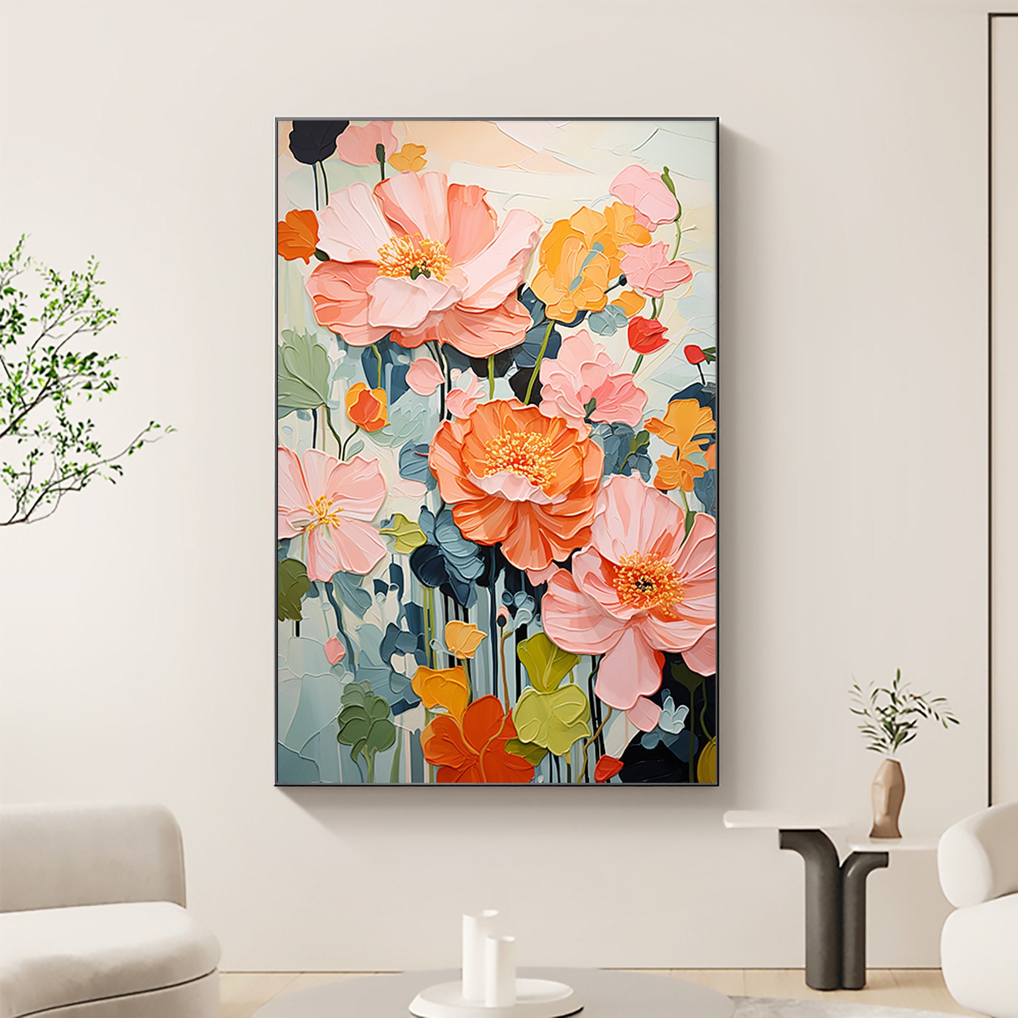 Pink Floral Art