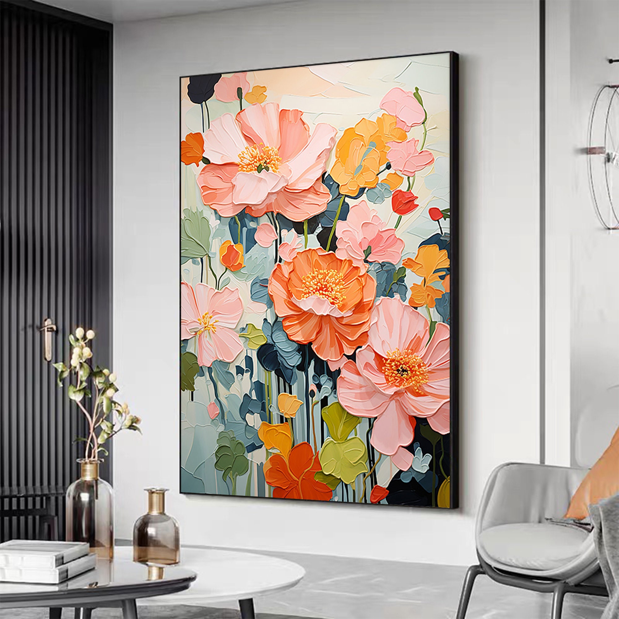 Pink Floral Art