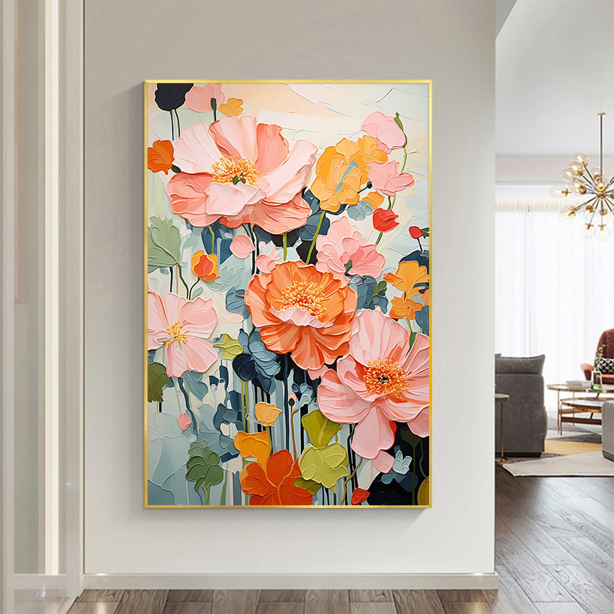 Pink Floral Art