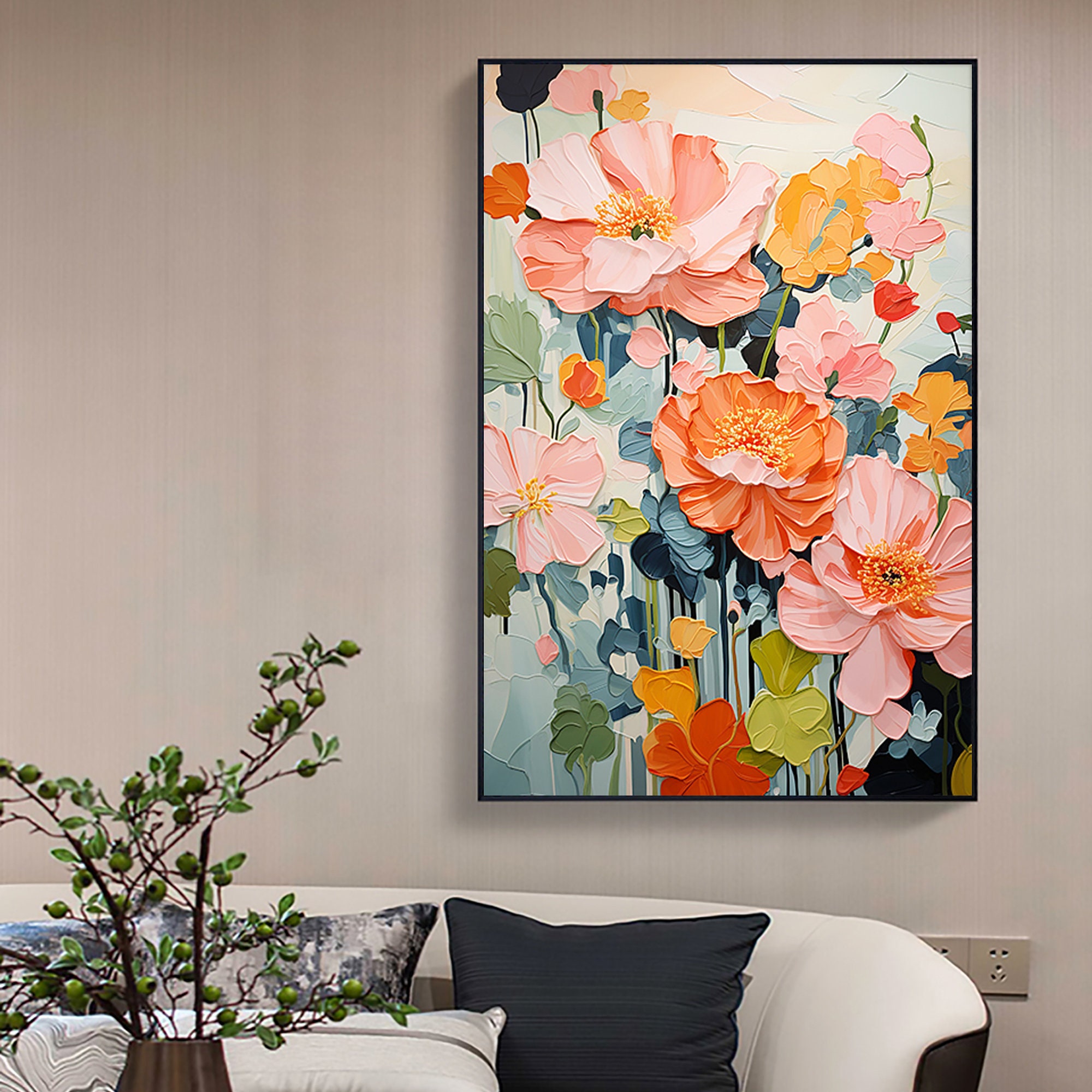 Pink Floral Art