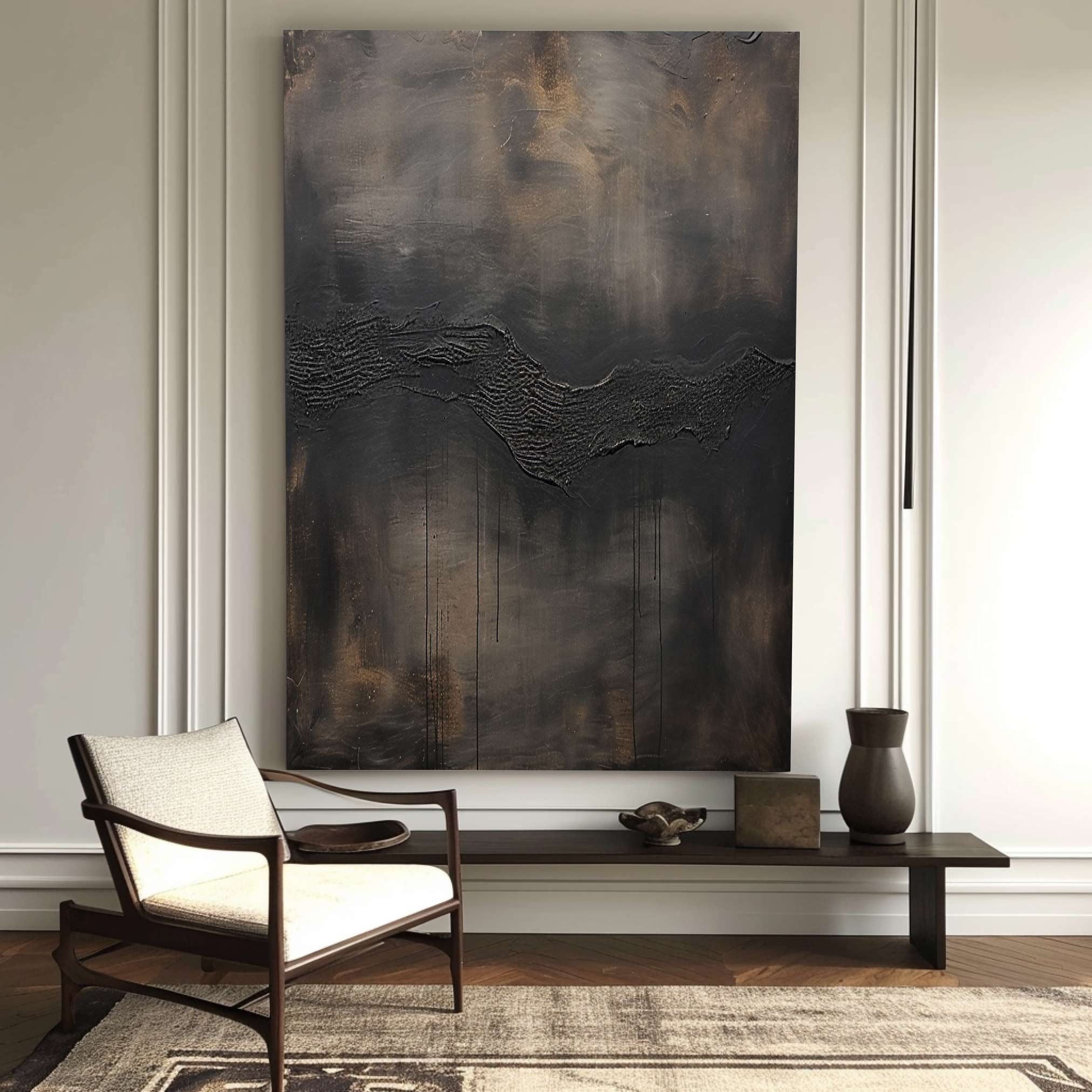 Medieval Black Brown Abstract