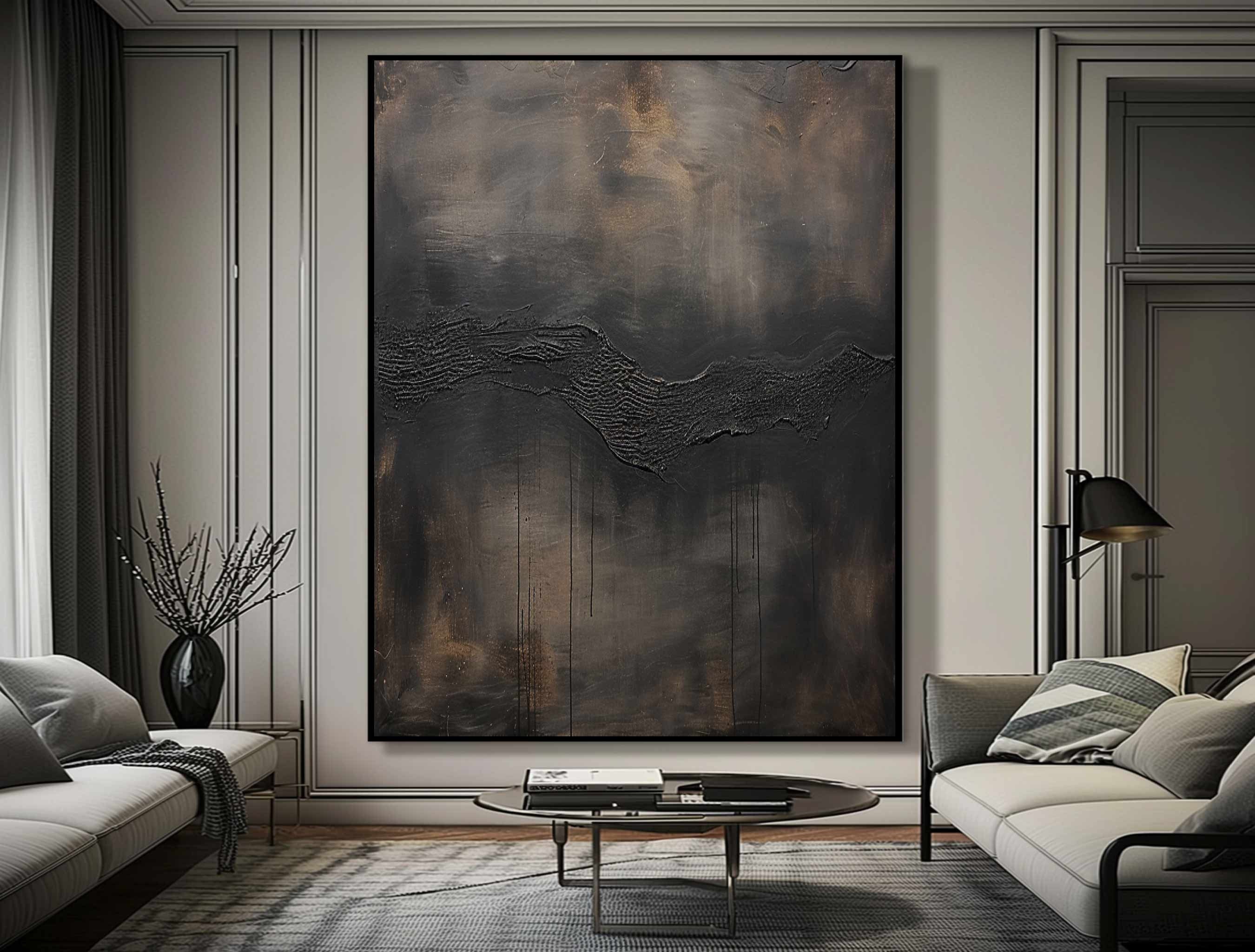 Medieval Black Brown Abstract