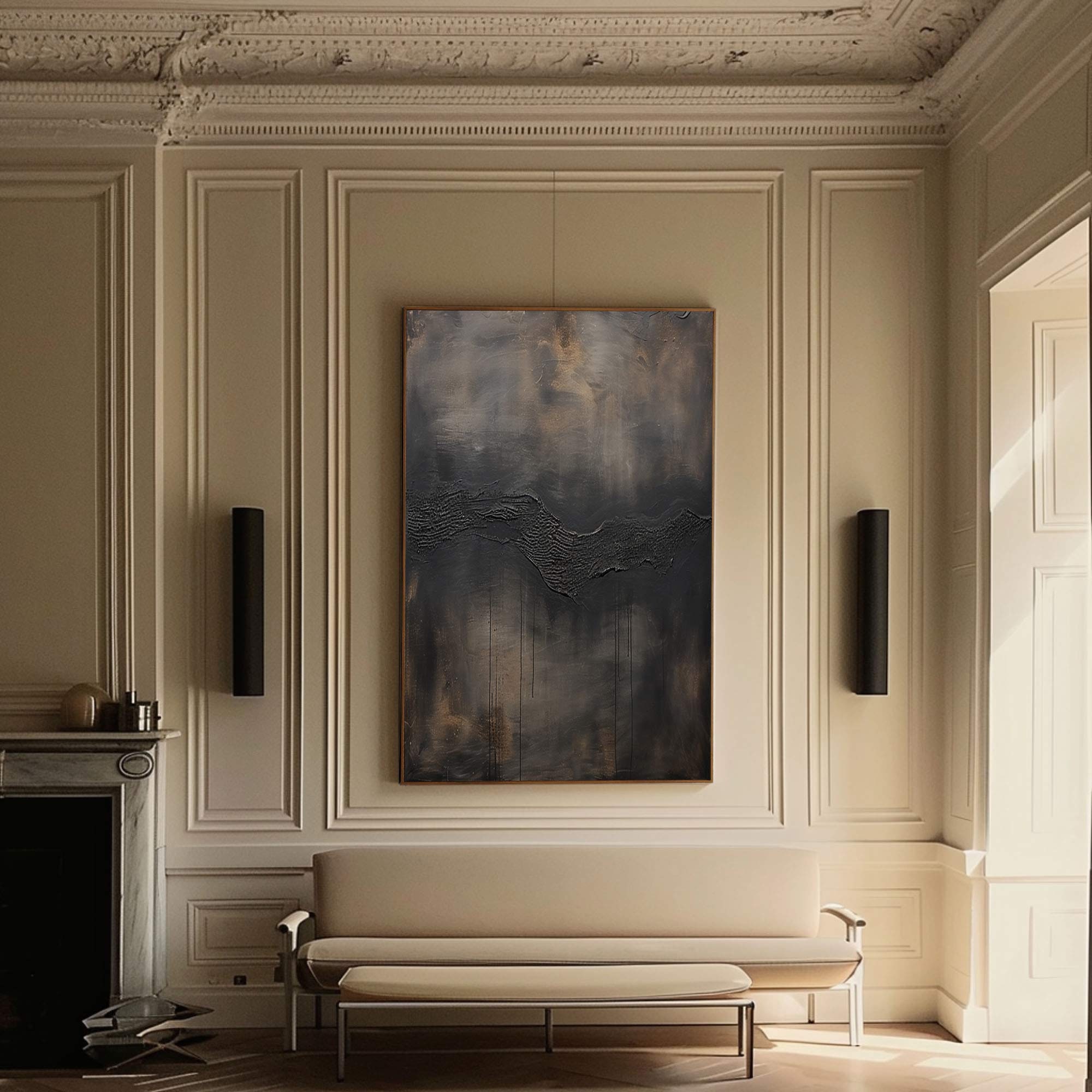 Medieval Black Brown Abstract