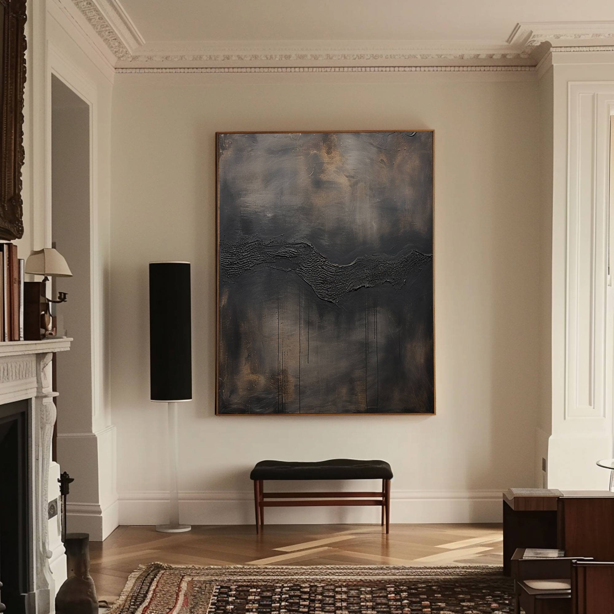 Medieval Black Brown Abstract