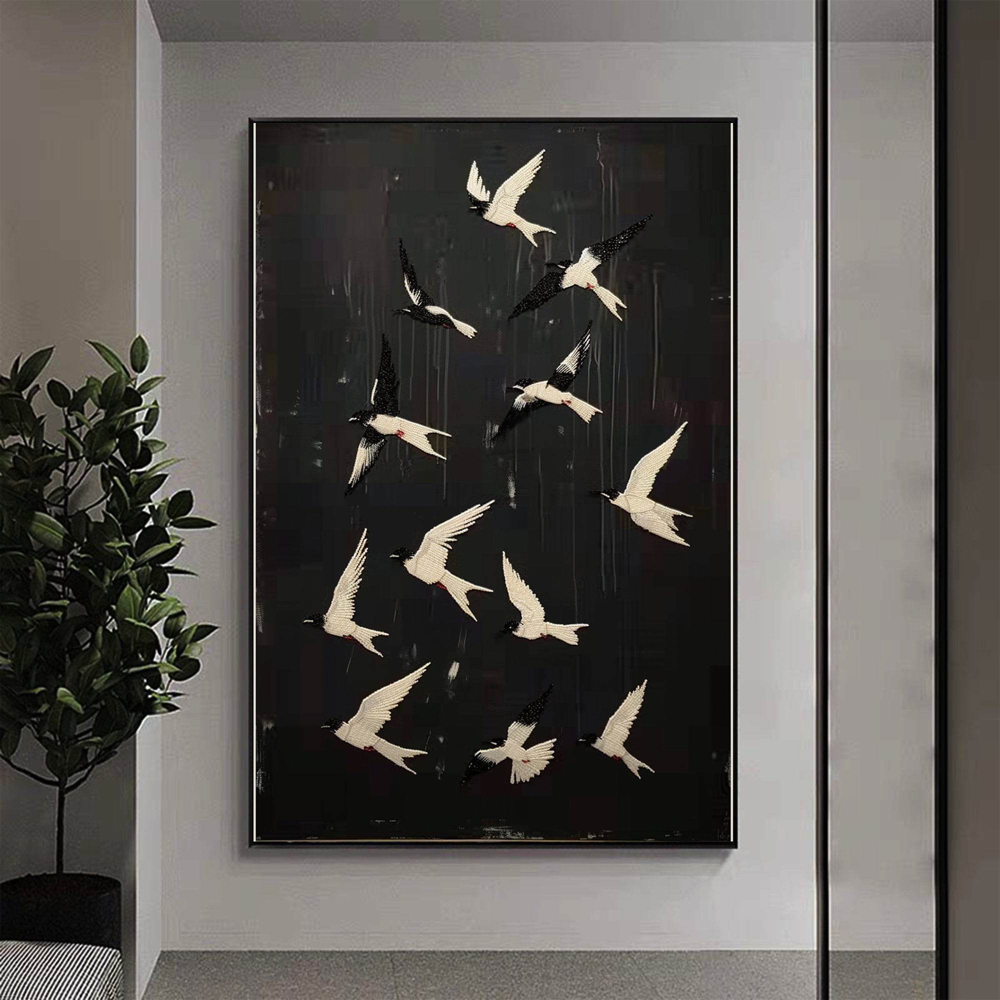 Flying Swallow Painting