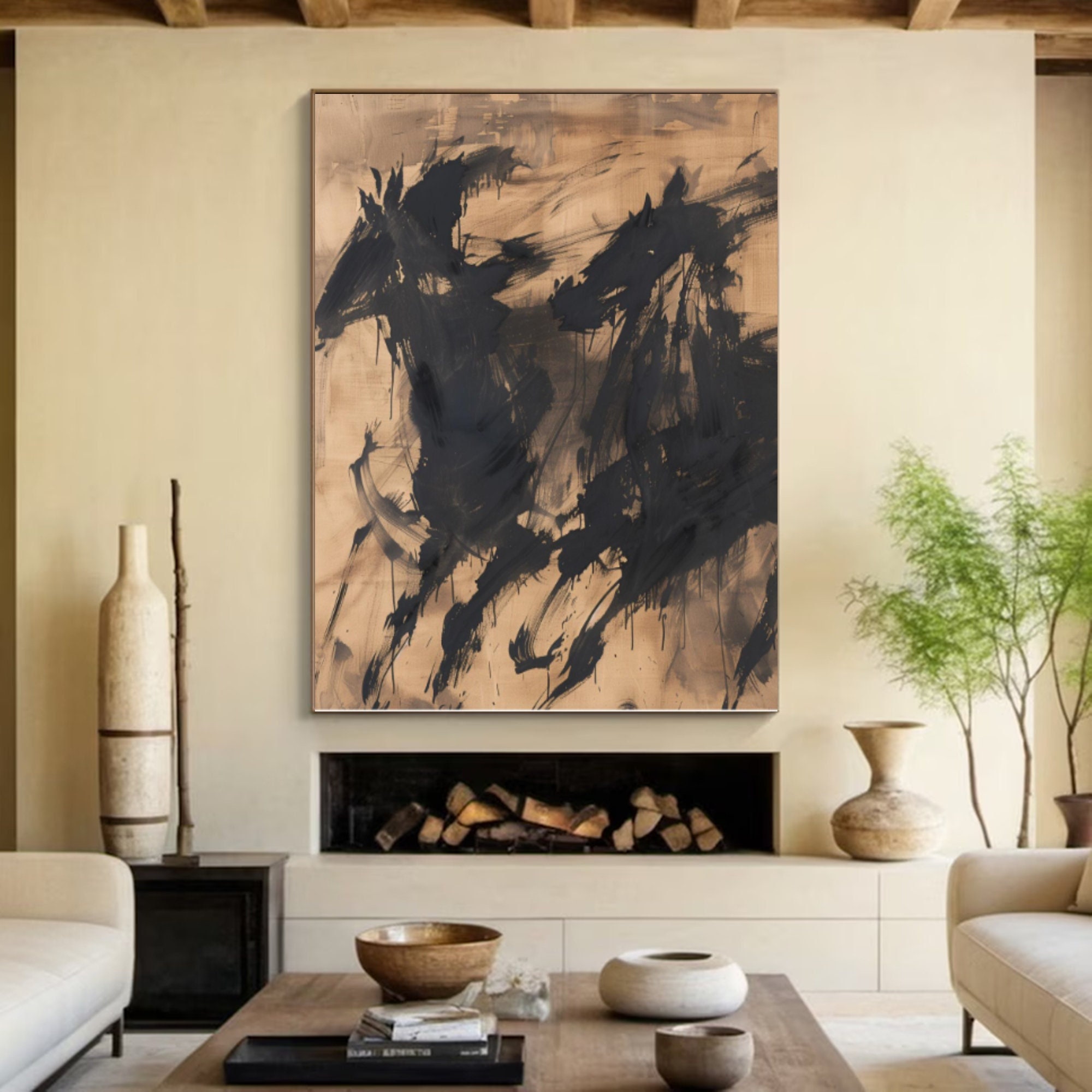 Abstract Horses Painting