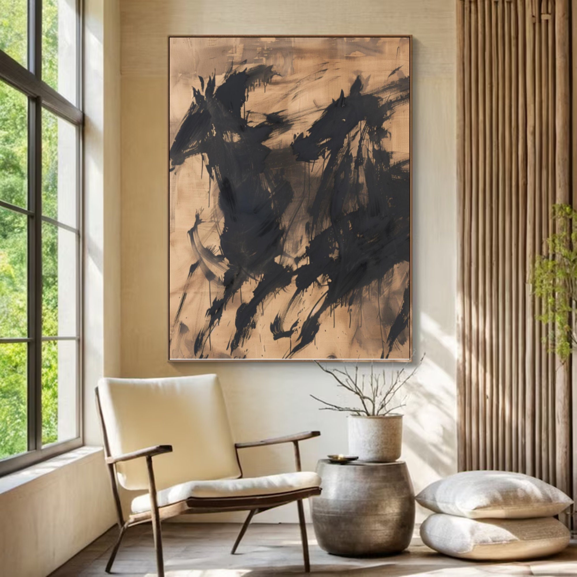 Abstract Horses Painting